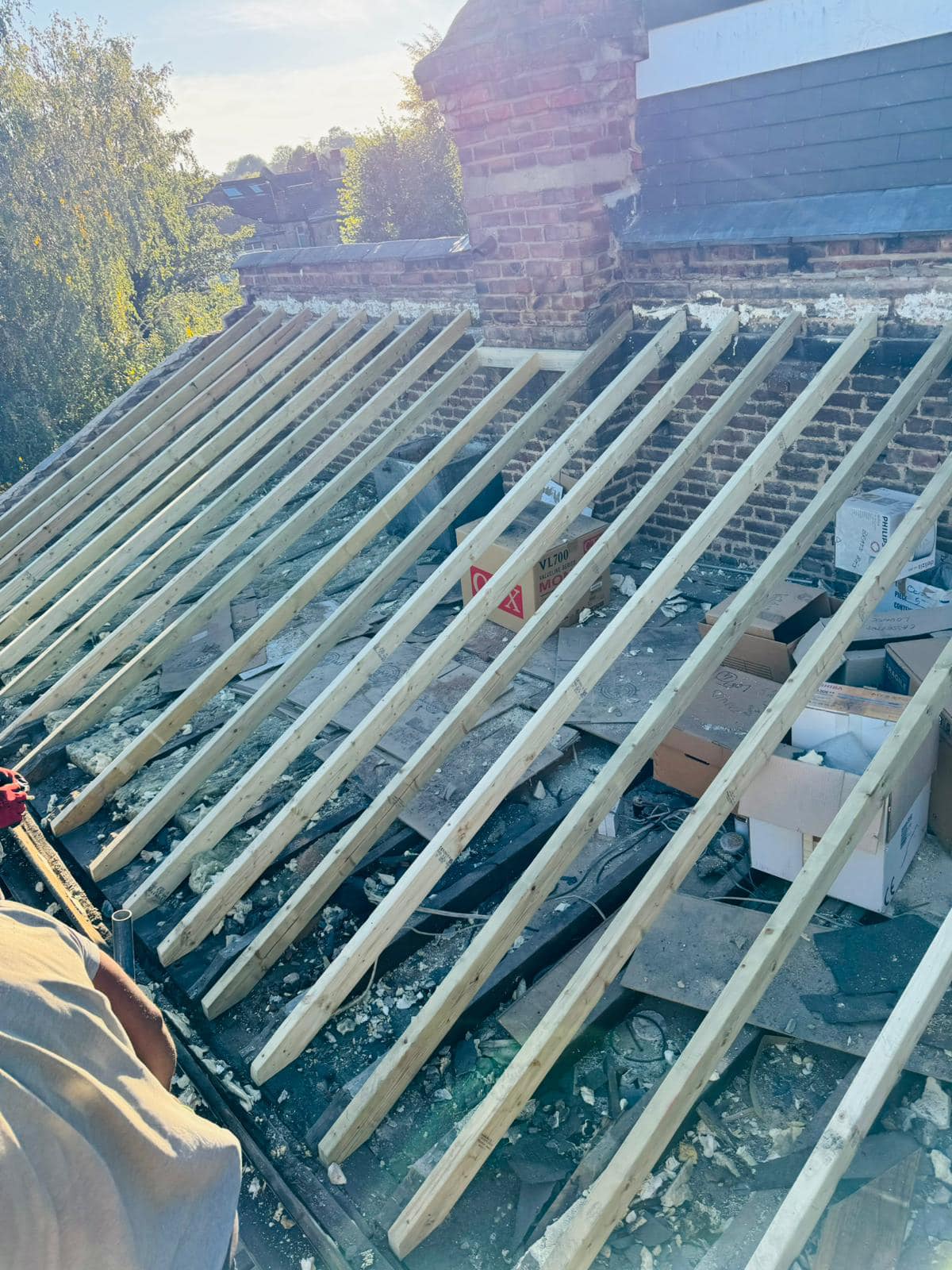 Storm damage repair in Battersea