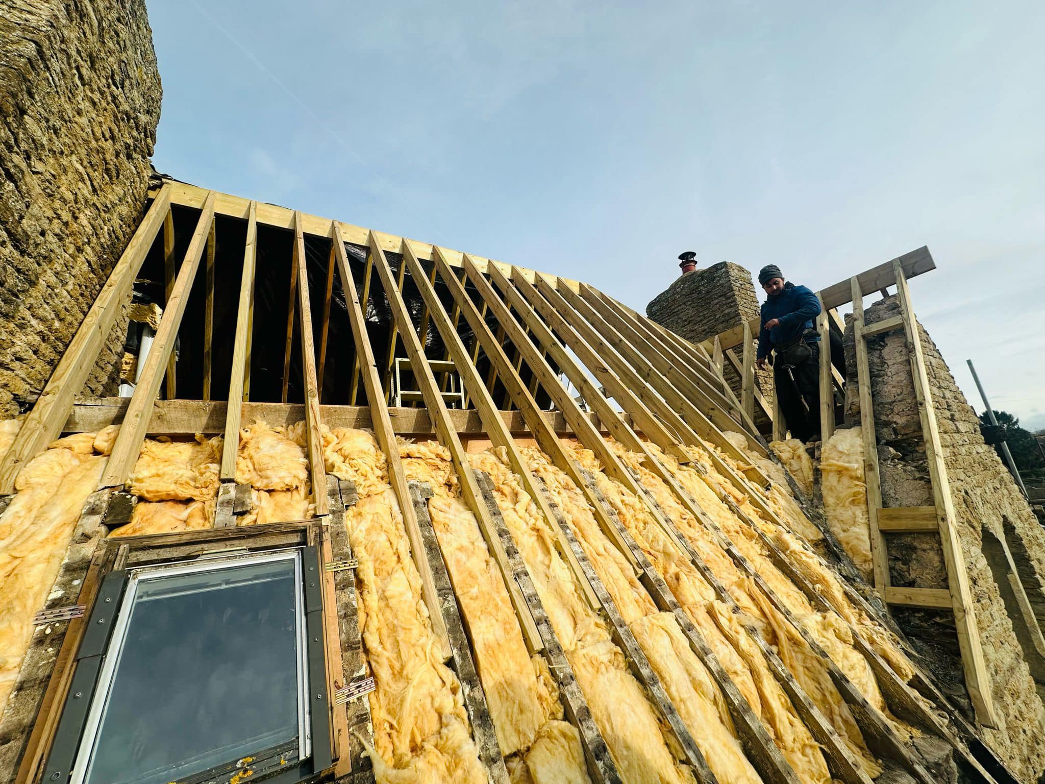 Professional roofers working on a property in London - KS Roof Master