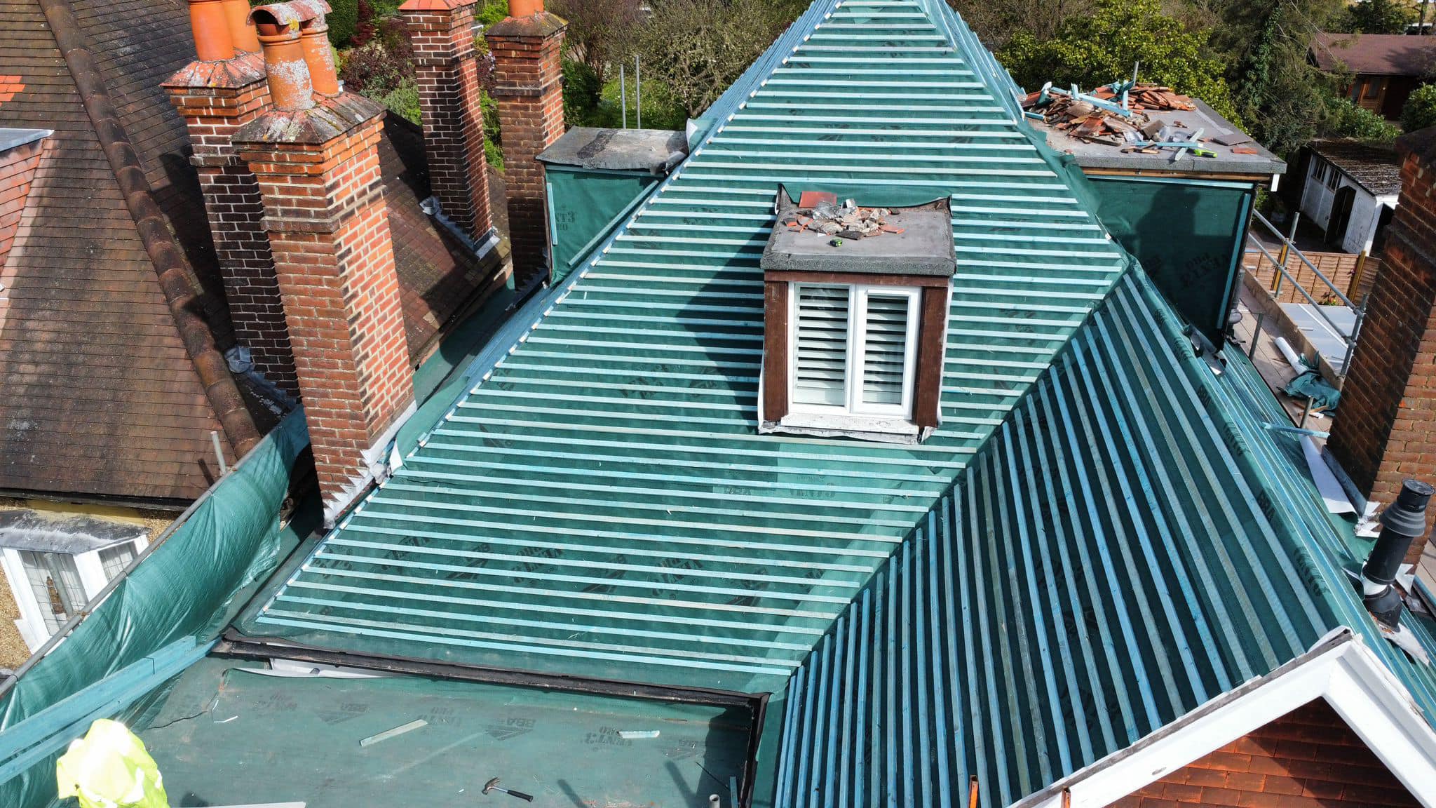 Slate roof restoration in Greenwich