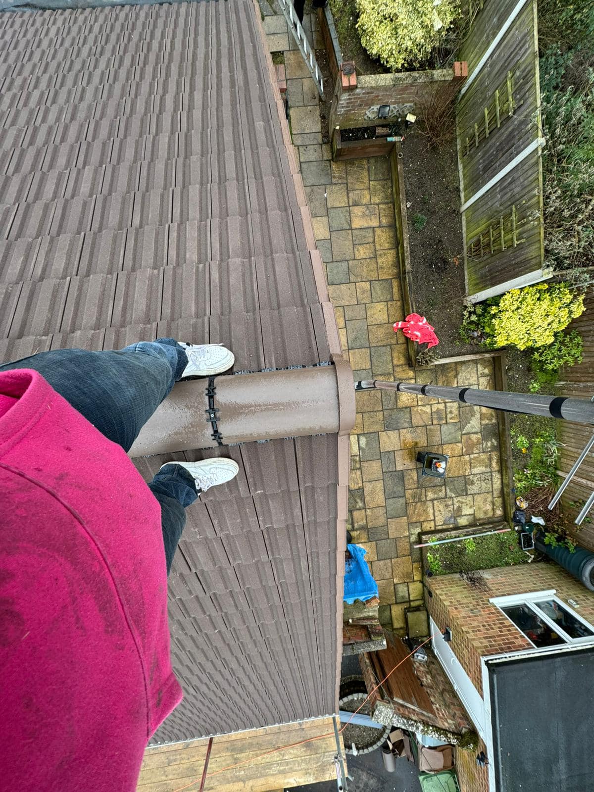 Professional roofers working on a property in London - KS Roof Master