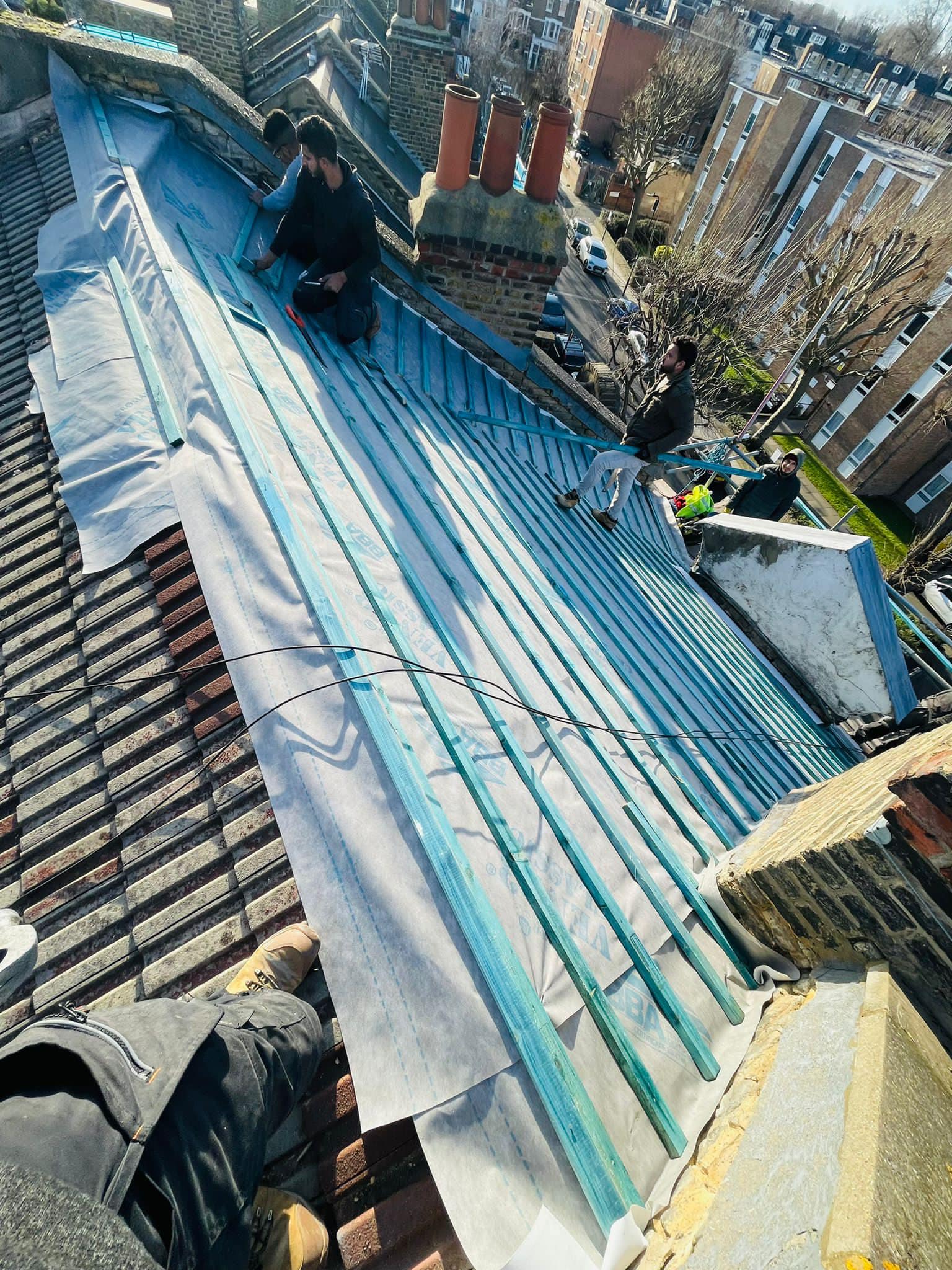 Lead flashing in Westminster