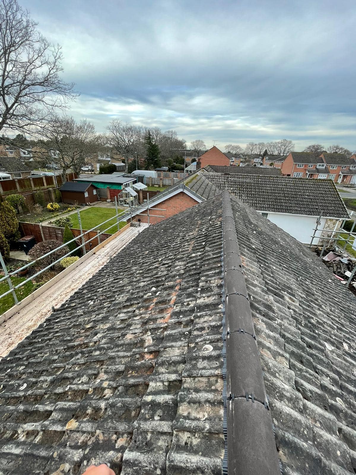 Professional roofers working on a property in London - KS Roof Master