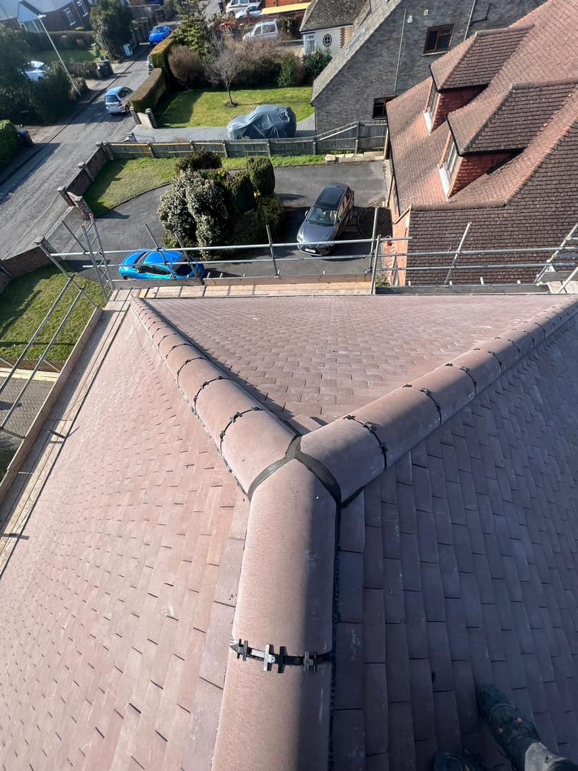 Professional roofers working on a property in London - KS Roof Master