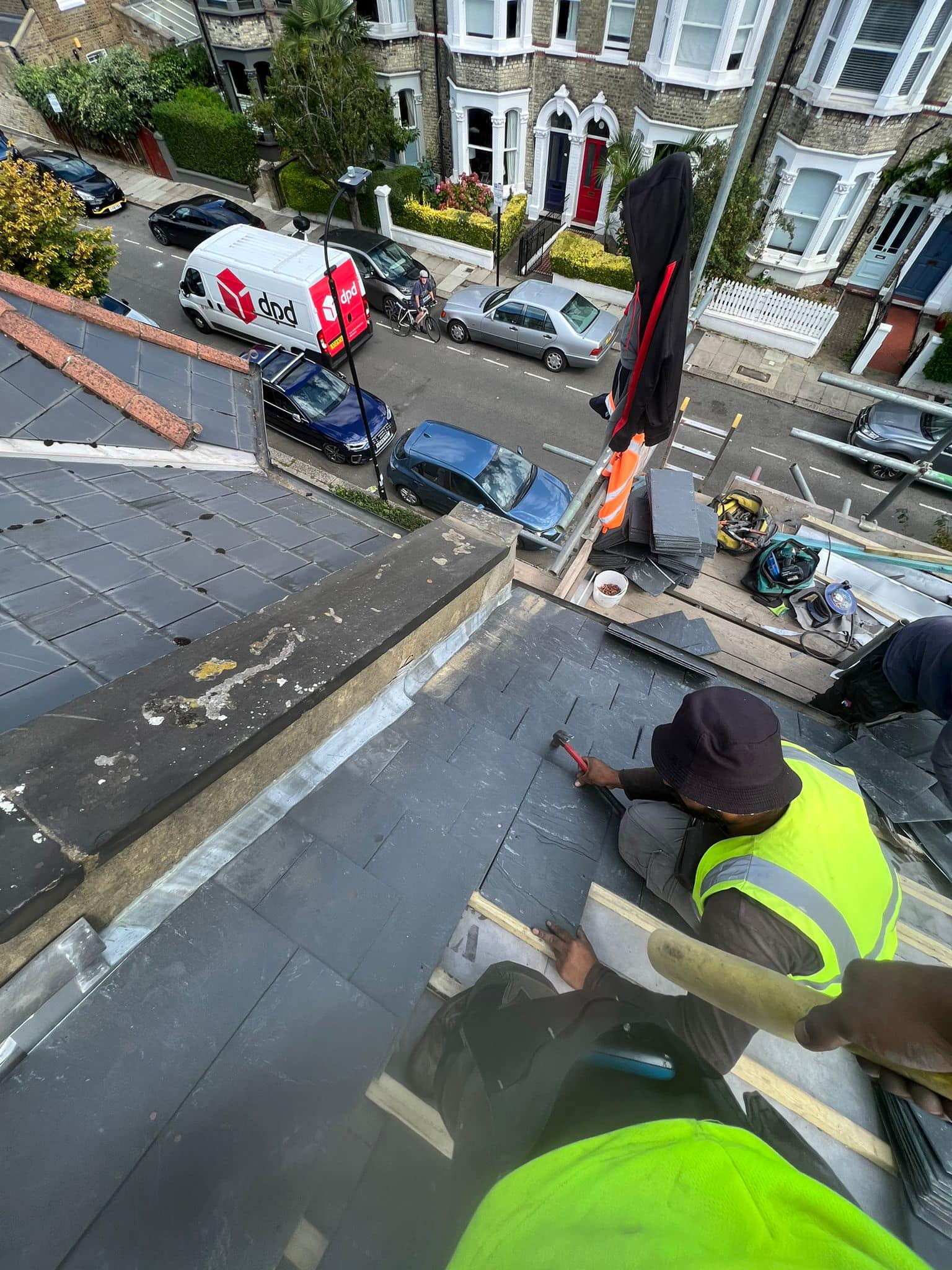 Slate roof restoration in Greenwich
