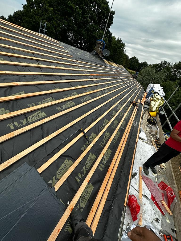 Slate roof restoration in Greenwich