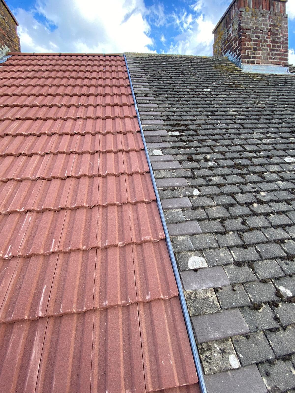 Professional roofers working on a property in London - KS Roof Master