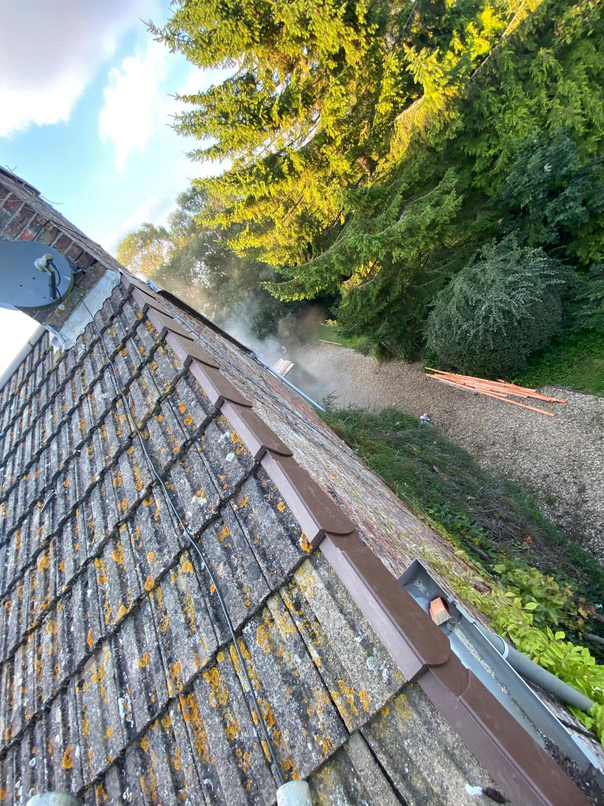 Professional roofers working on a property in London - KS Roof Master