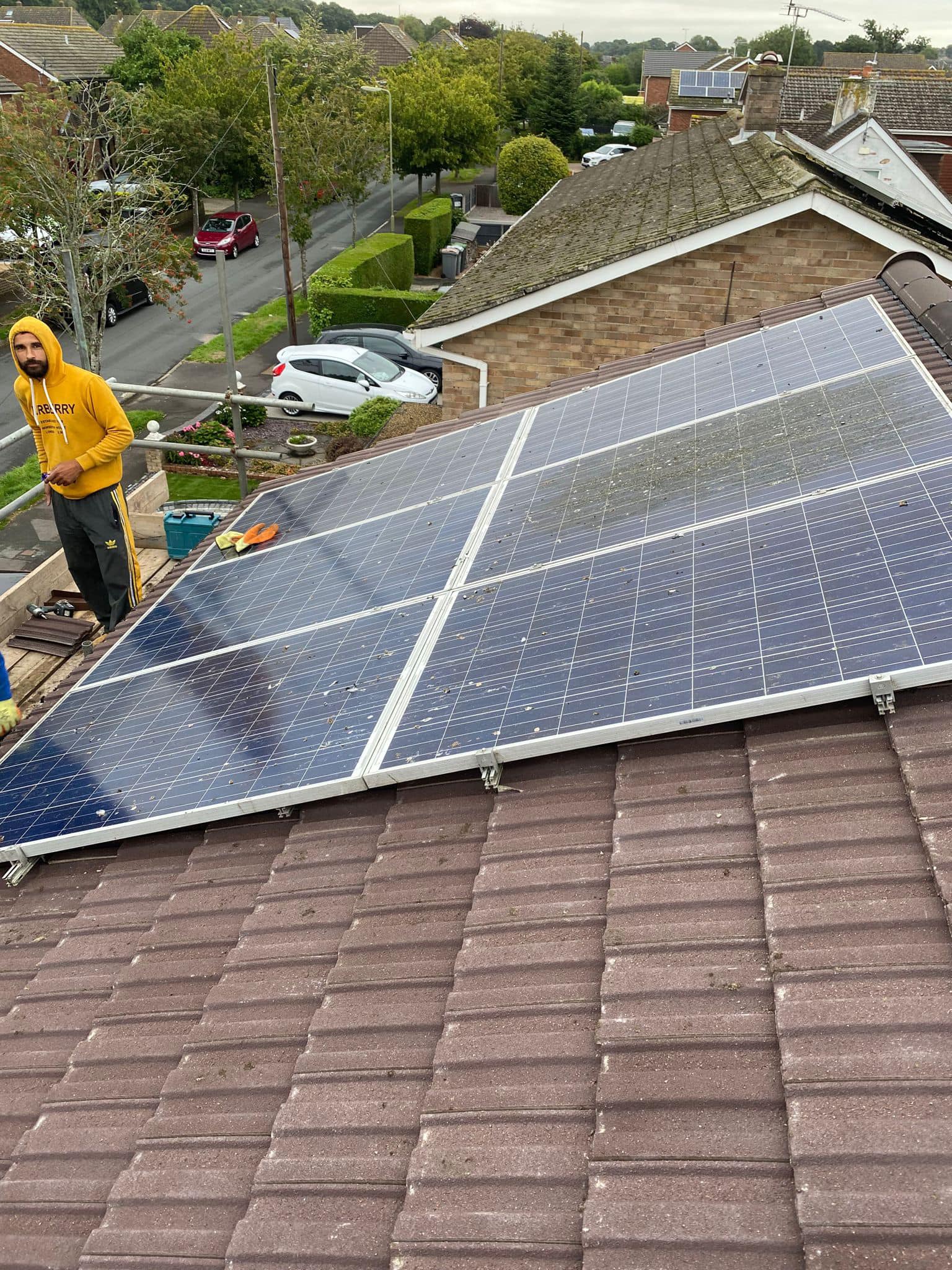 Professional roofers working on a property in London - KS Roof Master