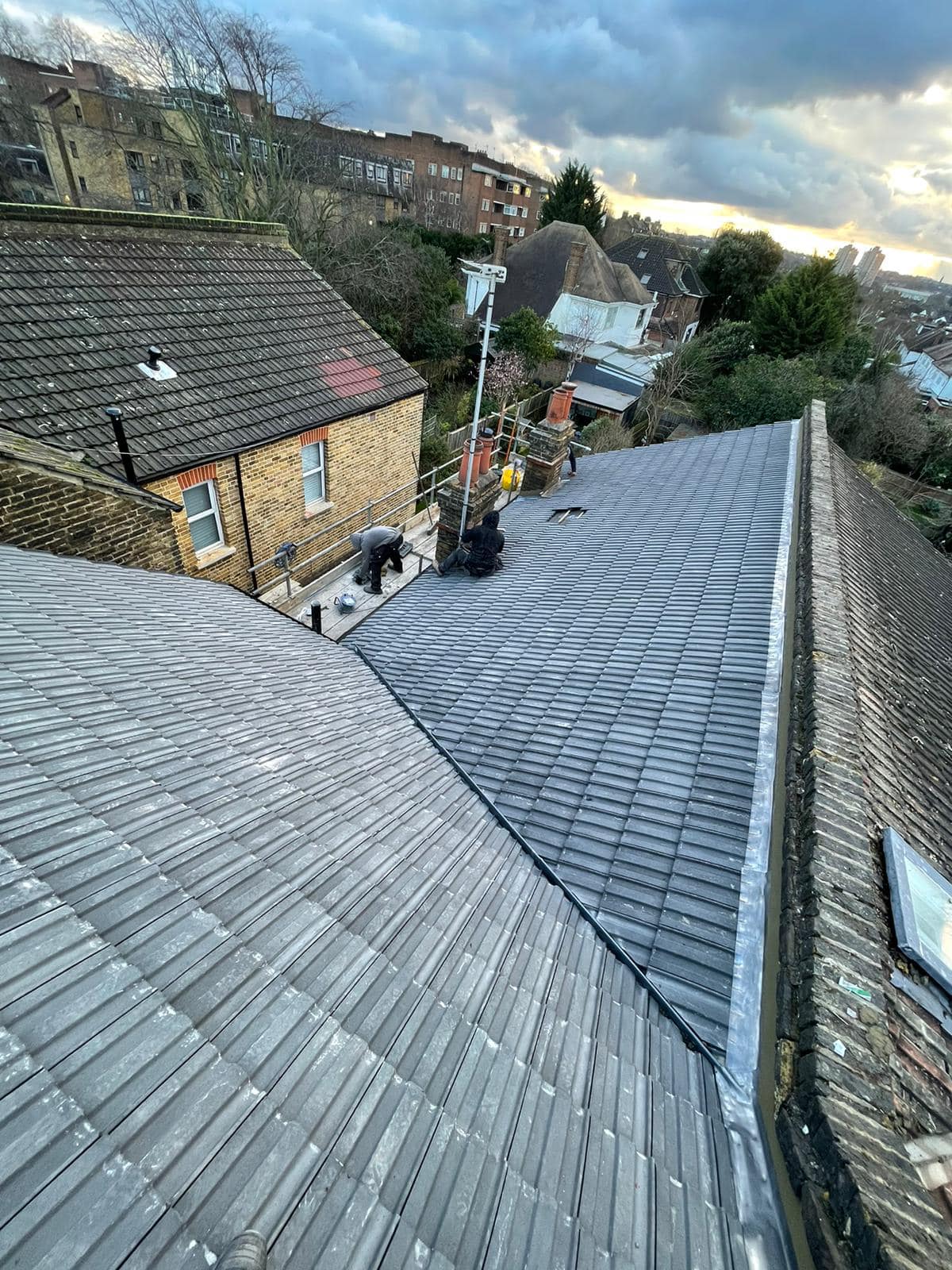 Slate roof restoration in Greenwich