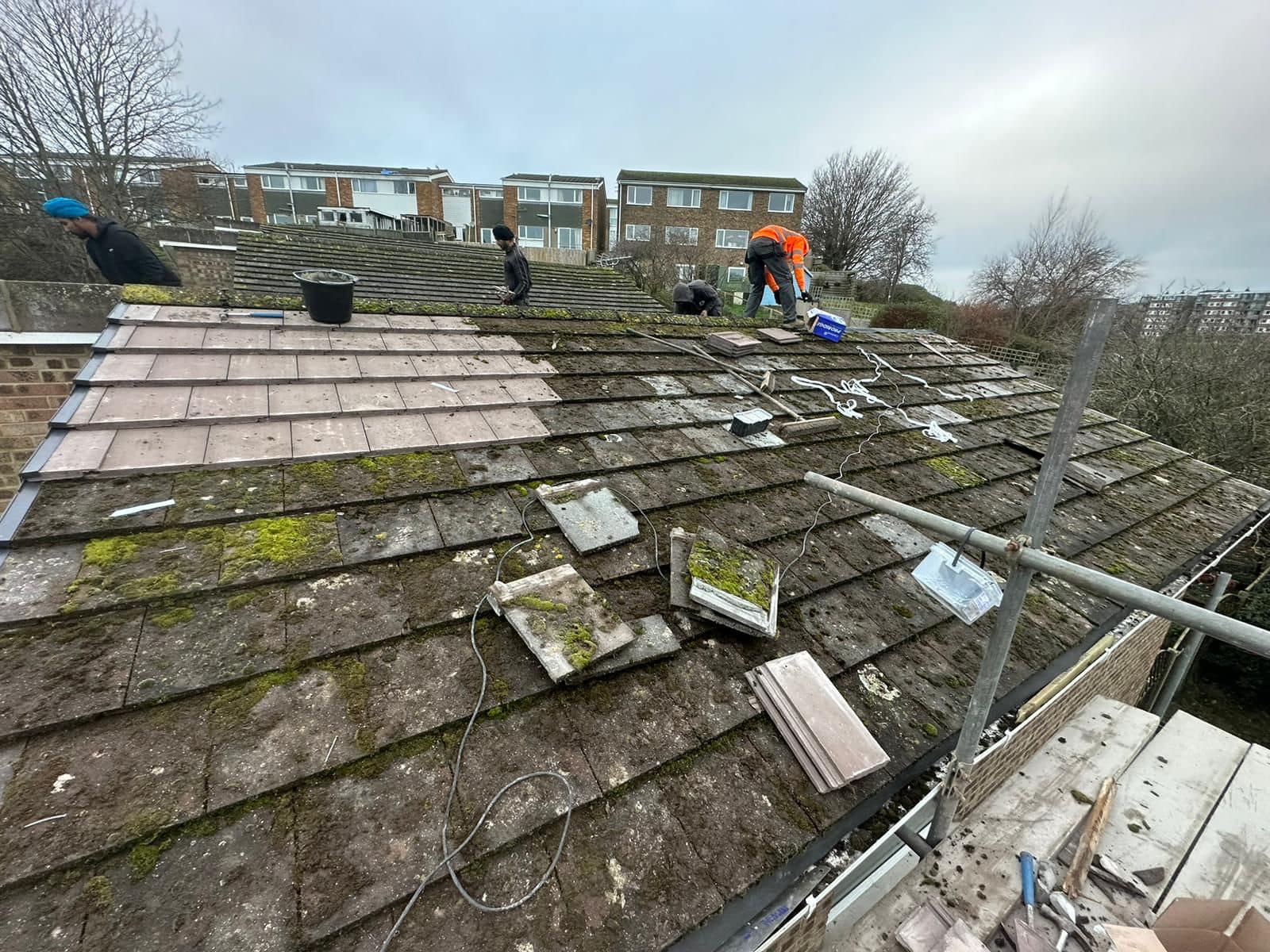 Commercial roof restoration in Canary Wharf