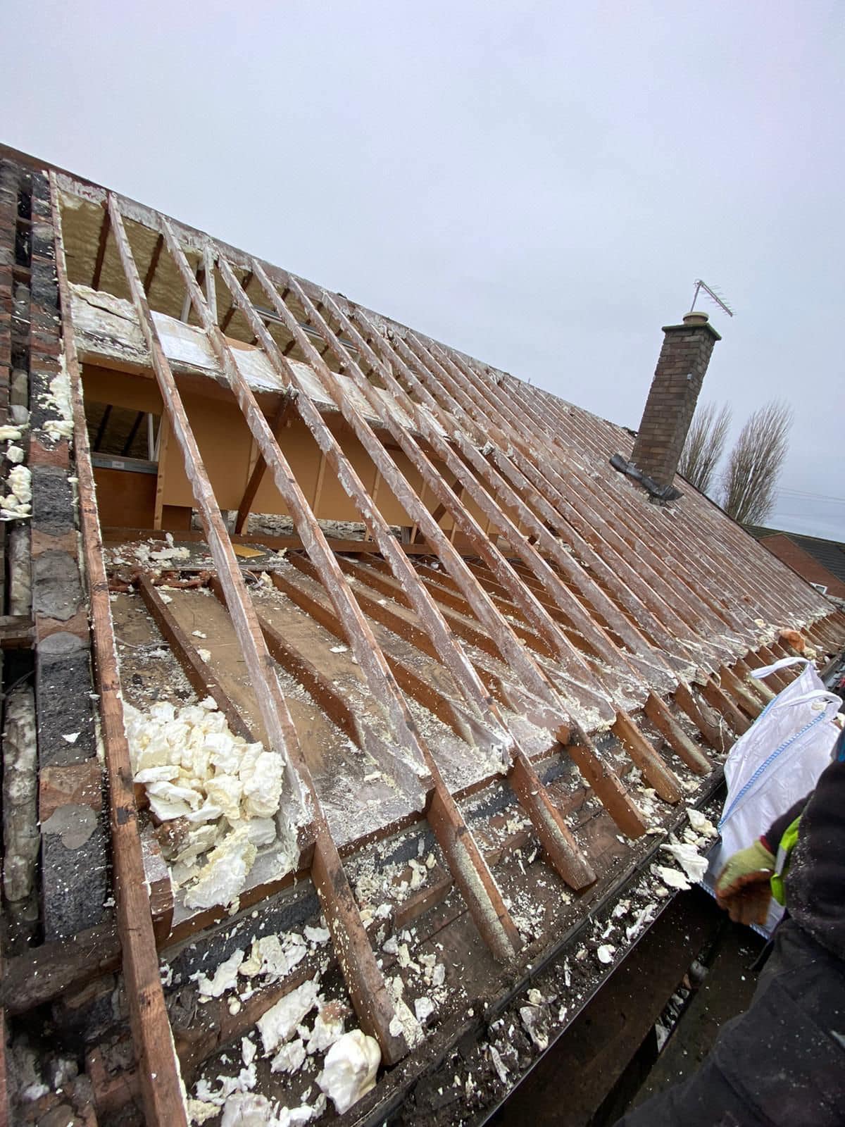Professional roofers working on a property in London - KS Roof Master