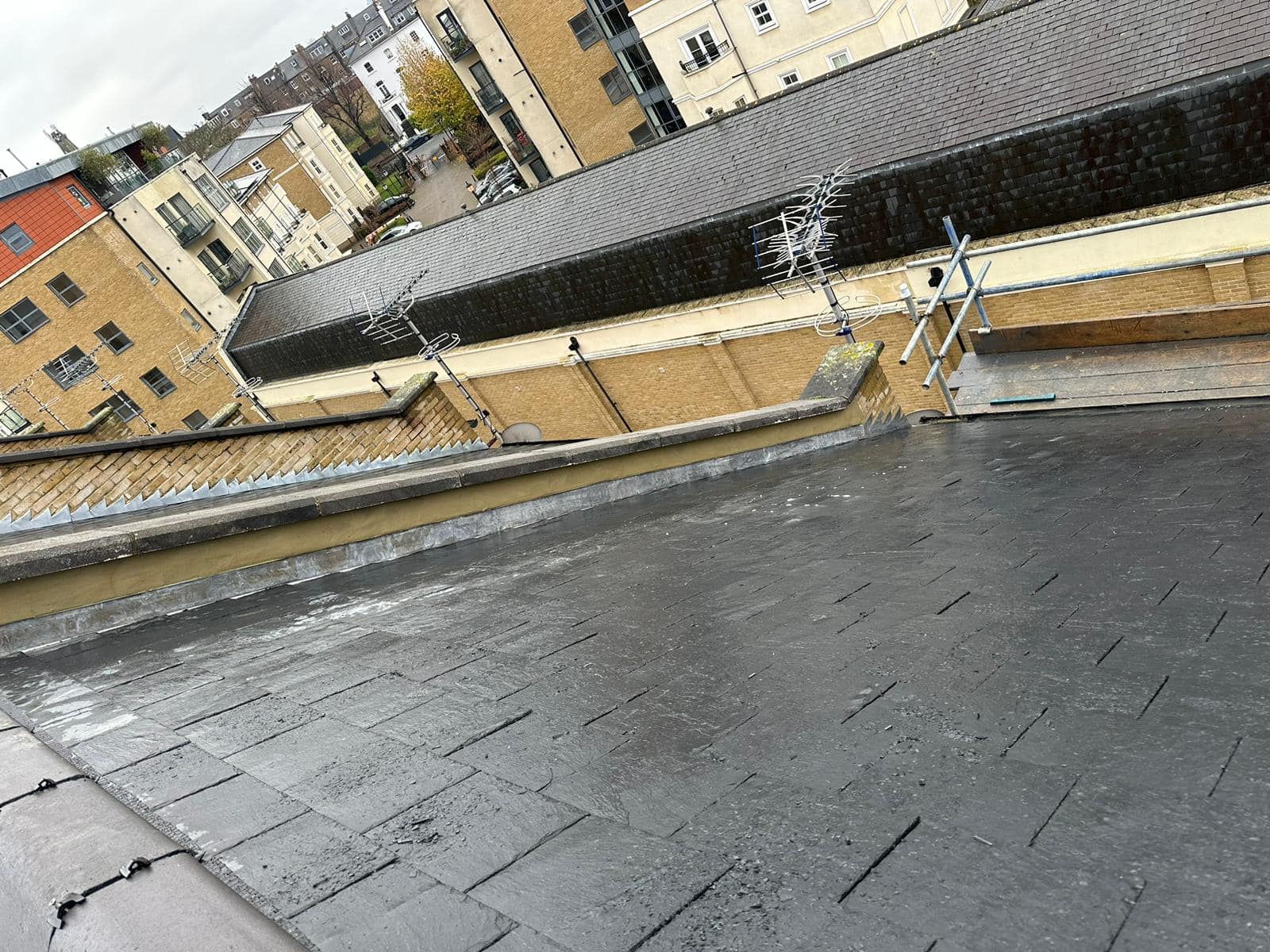 Slate roof restoration in Greenwich