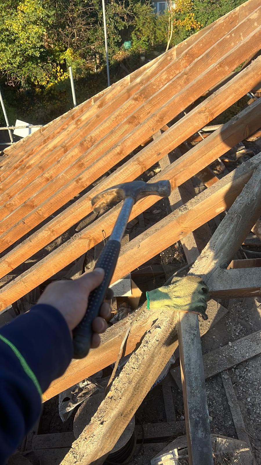 Professional roofers working on a property in London - KS Roof Master