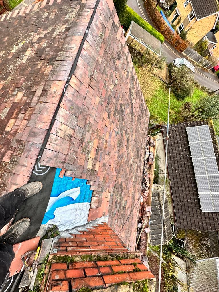 Professional roofers working on a property in London - KS Roof Master