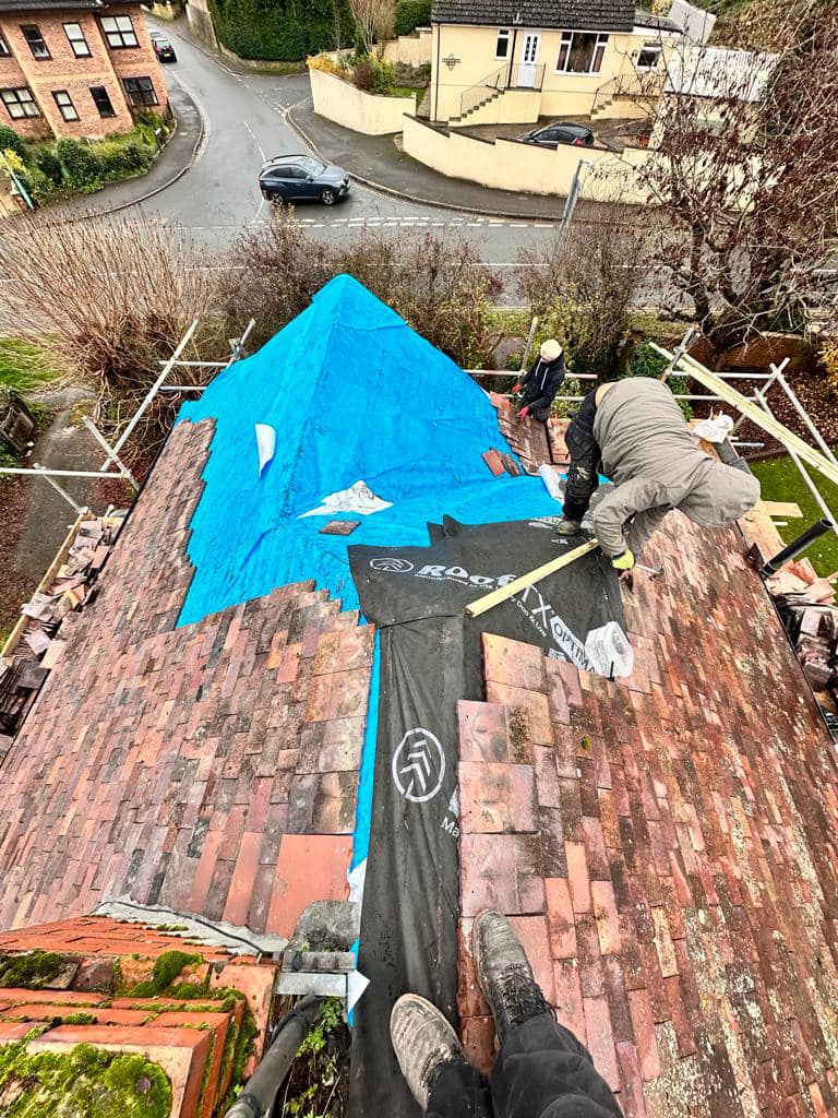 Slate roof restoration in Greenwich