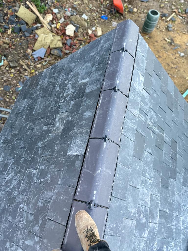 Professional roofers working on a property in London - KS Roof Master