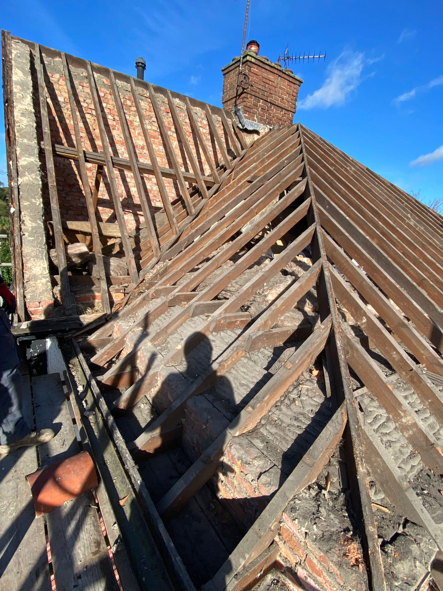 Professional roofers working on a property in London - KS Roof Master
