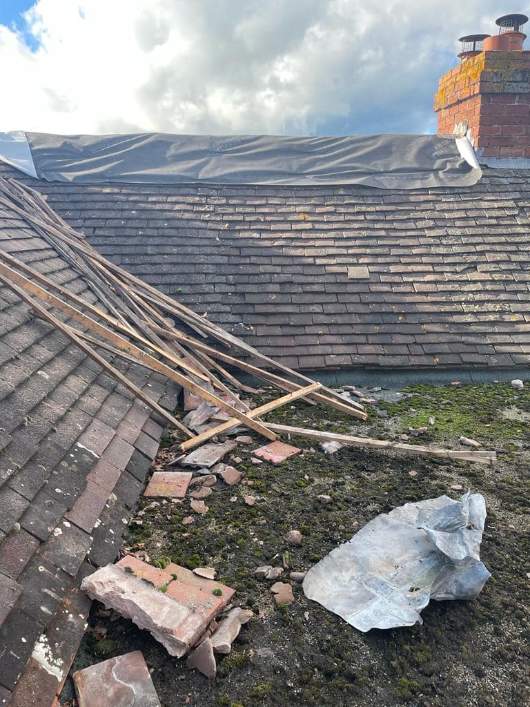 Slate roof restoration in Greenwich