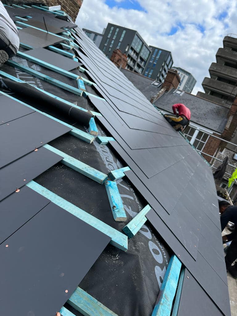 Commercial roof restoration in Canary Wharf