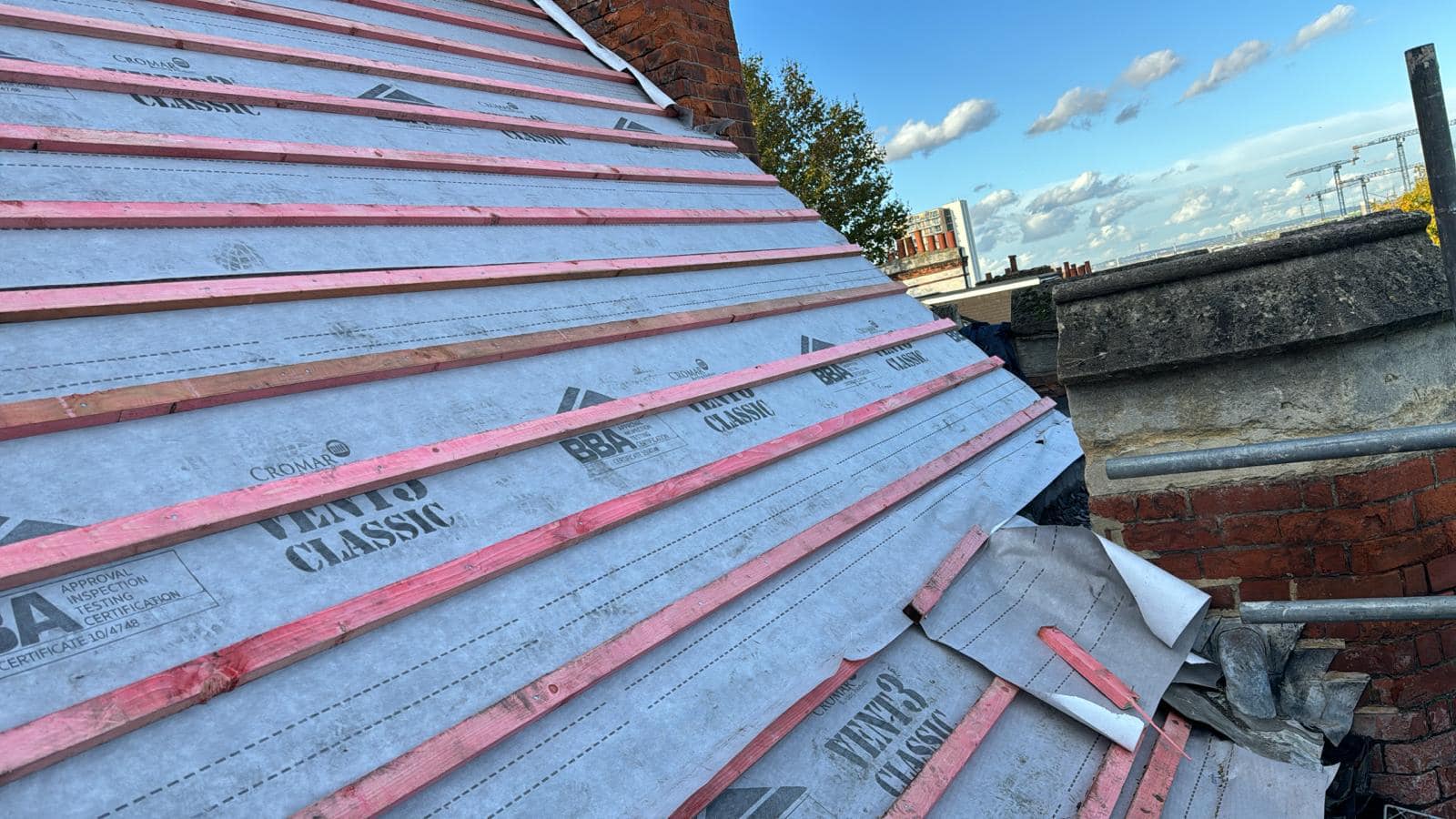 Storm damage repair in Battersea