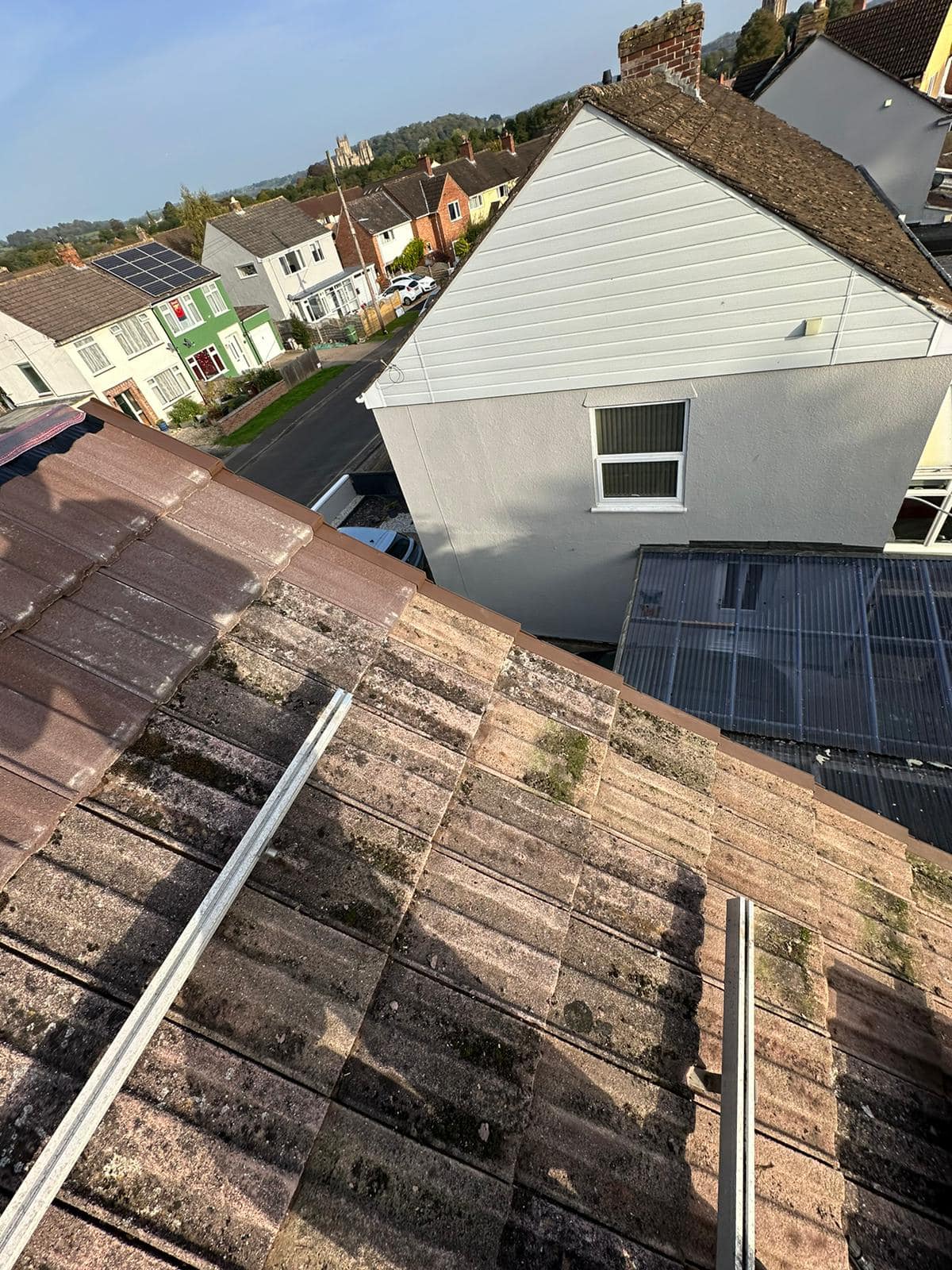 Professional roofers working on a property in London - KS Roof Master