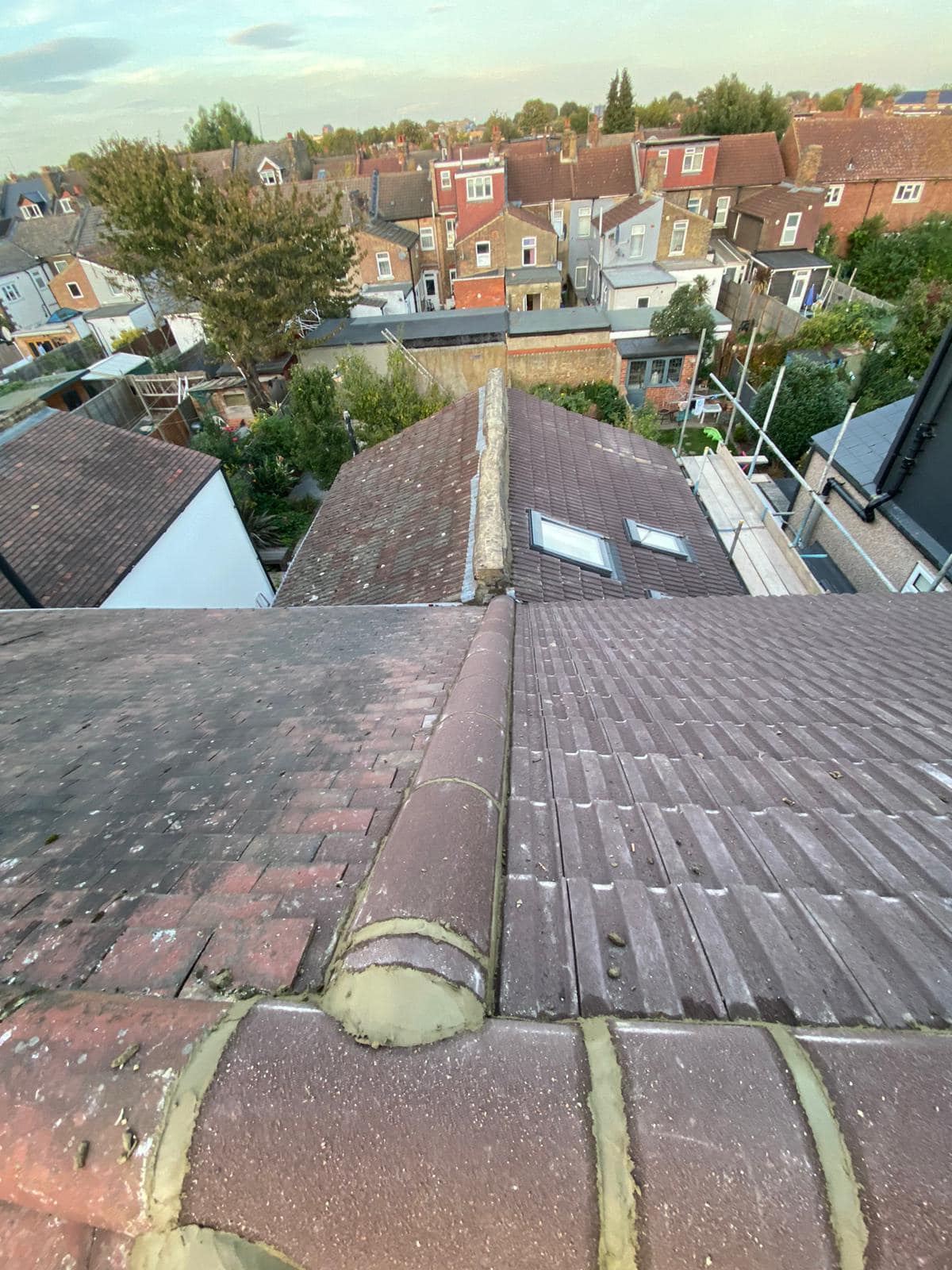 Professional roofers working on a property in London - KS Roof Master