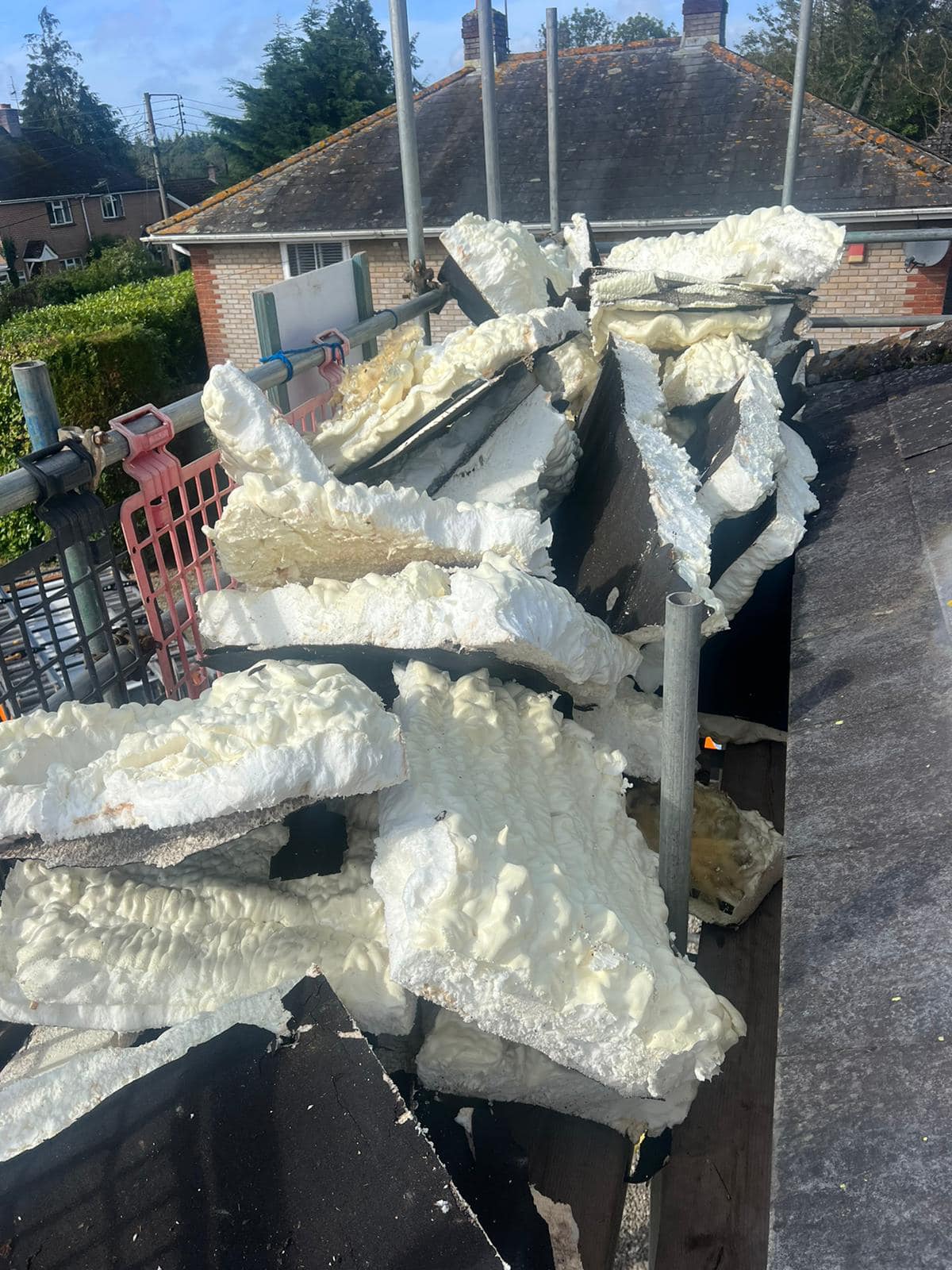 Professional roofers working on a property in London - KS Roof Master