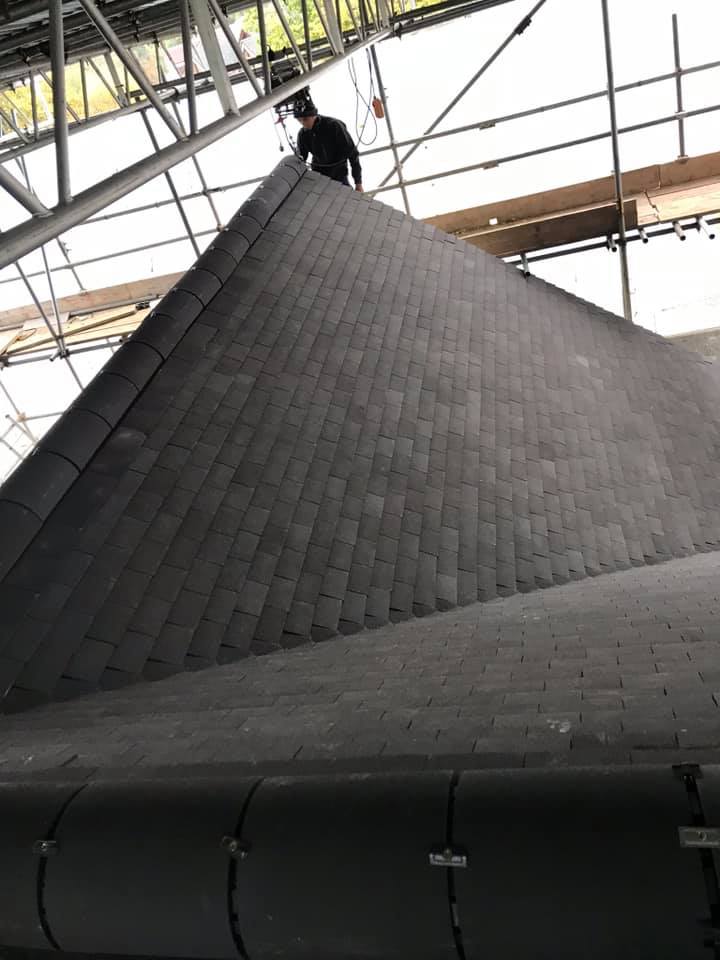 Professional roofers working on a property in London - KS Roof Master