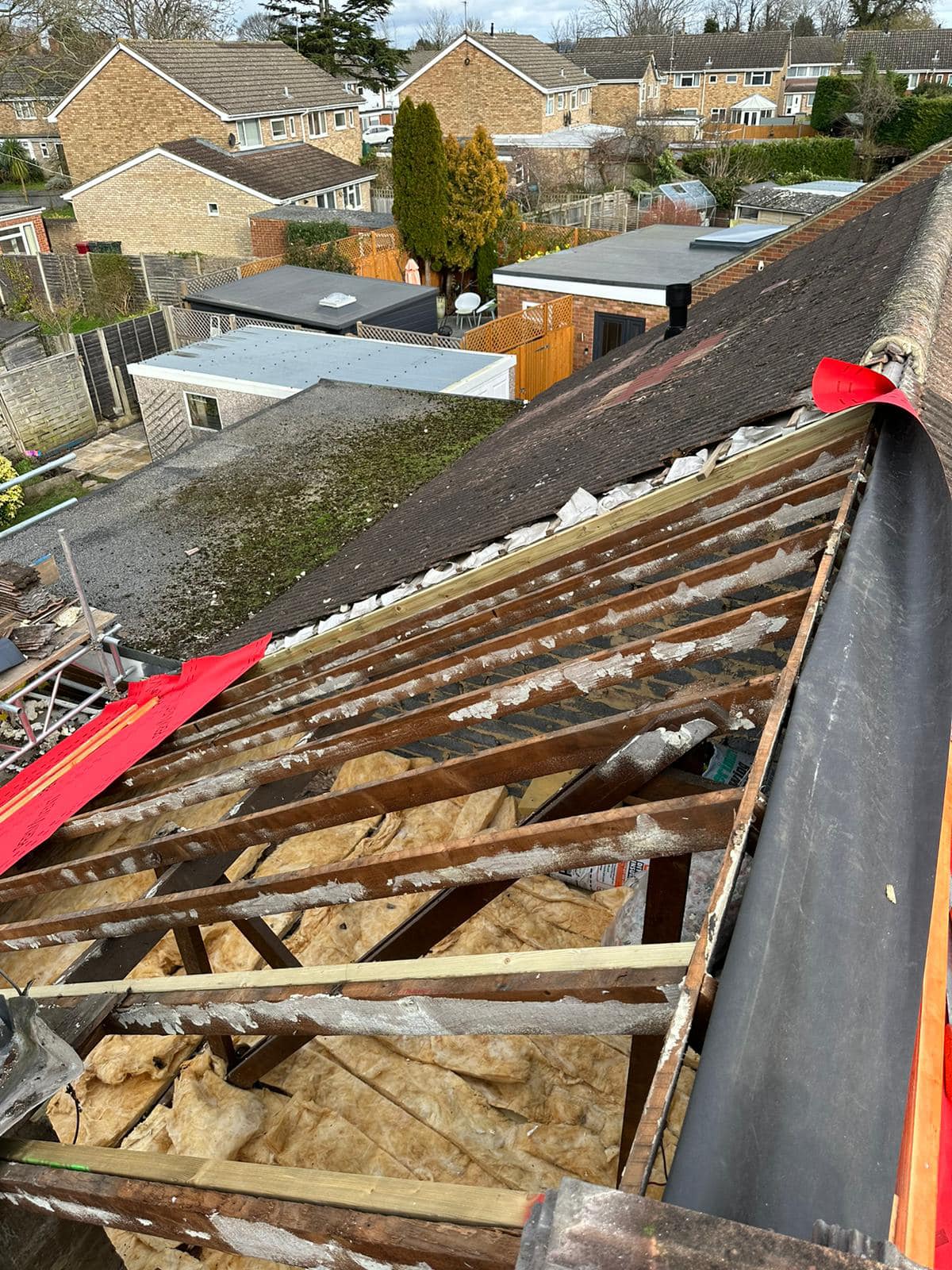 Professional roofers working on a property in London - KS Roof Master