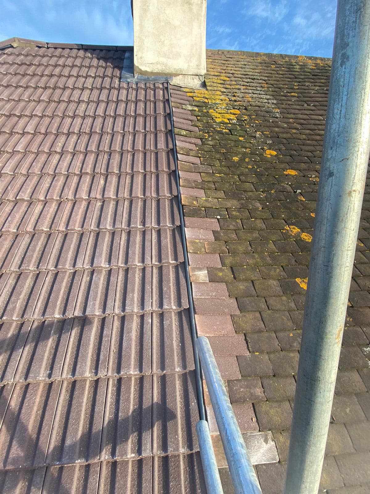 Professional roofers working on a property in London - KS Roof Master