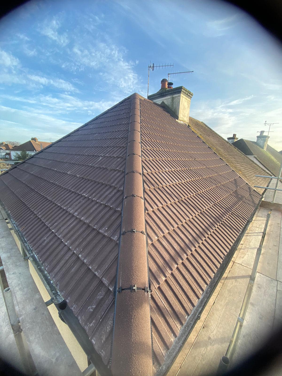 Commercial roof restoration in Canary Wharf