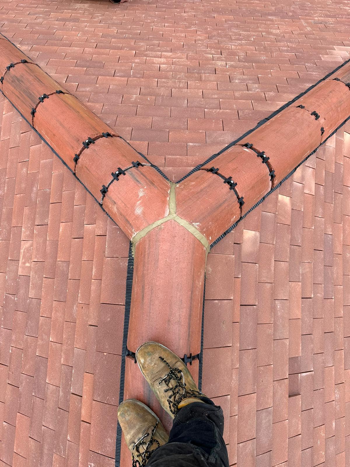 Professional roofers working on a property in London - KS Roof Master