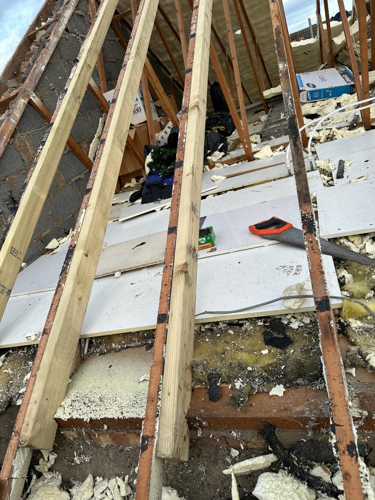 Professional roofers working on a property in London - KS Roof Master