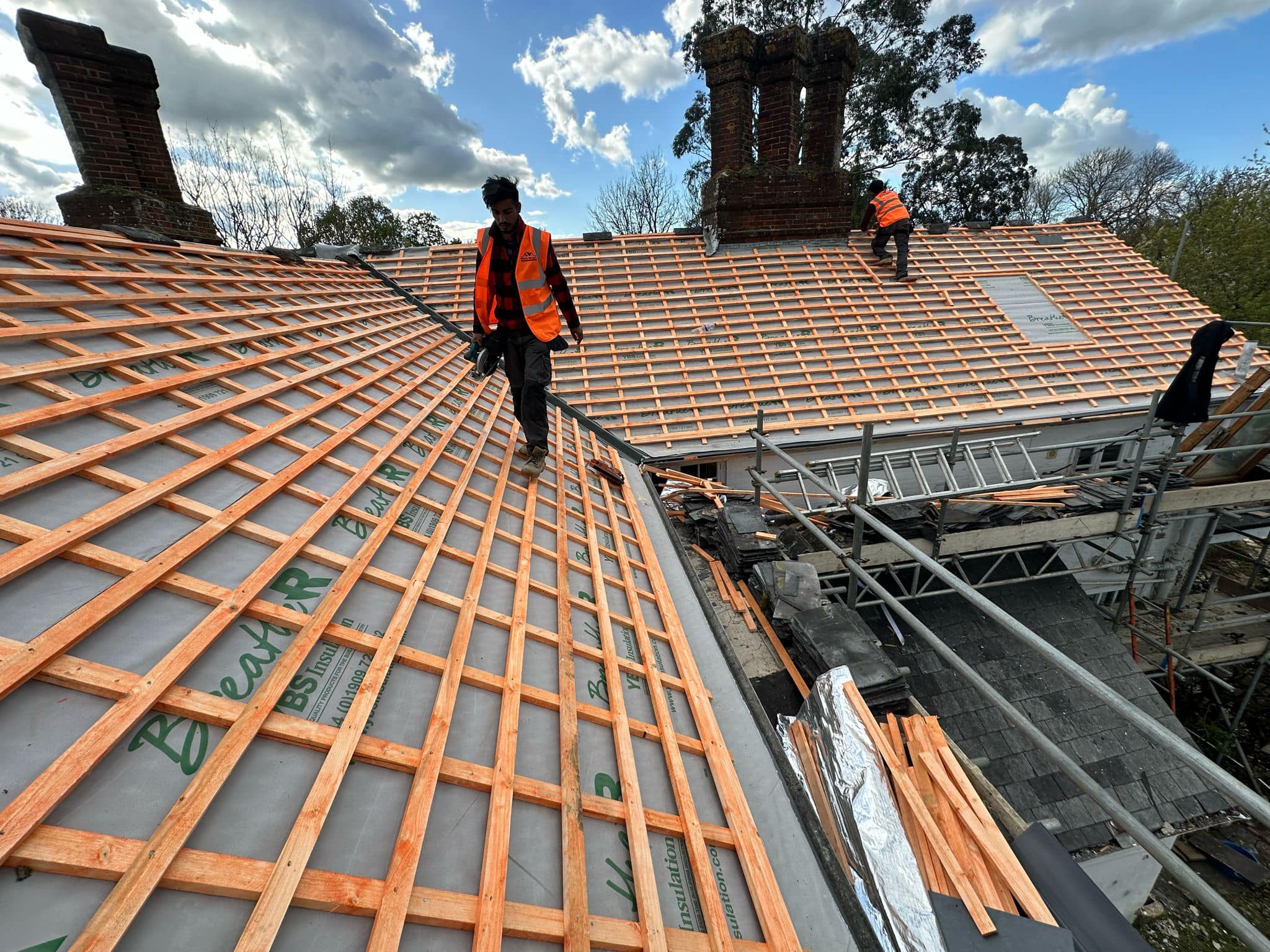 Commercial roof restoration in Canary Wharf