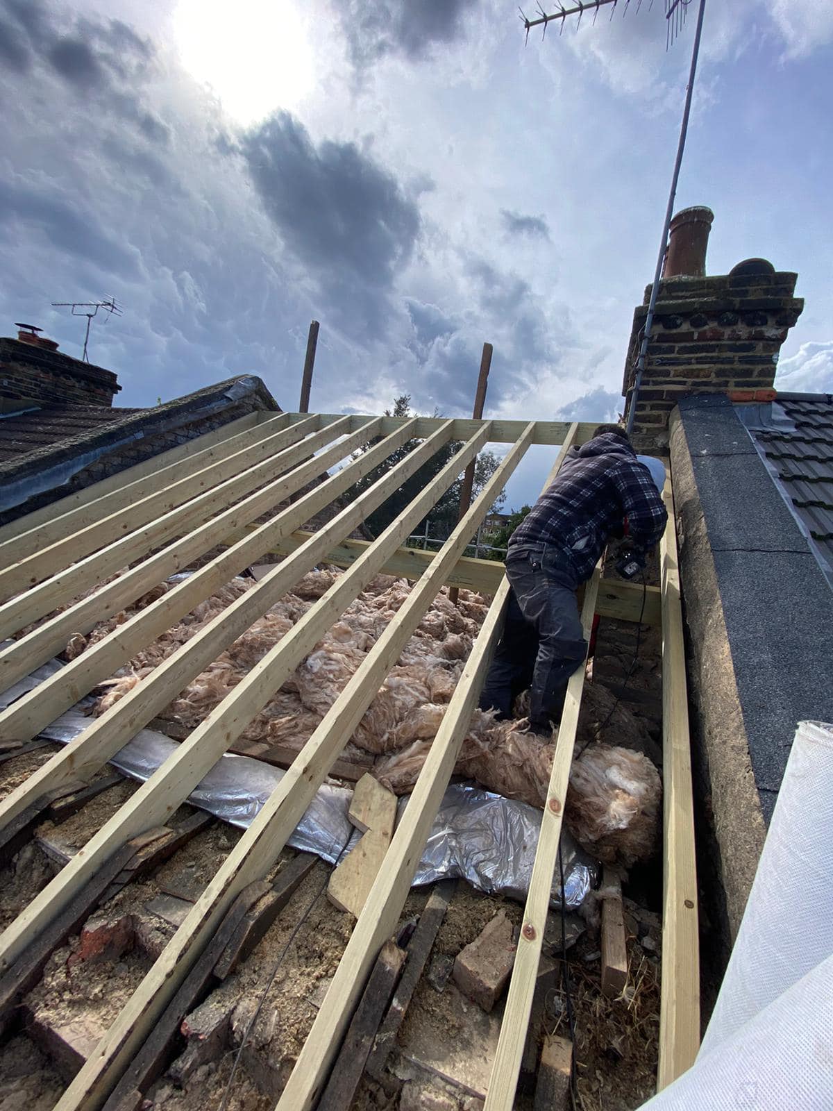 GRP fibreglass roof in Peckham