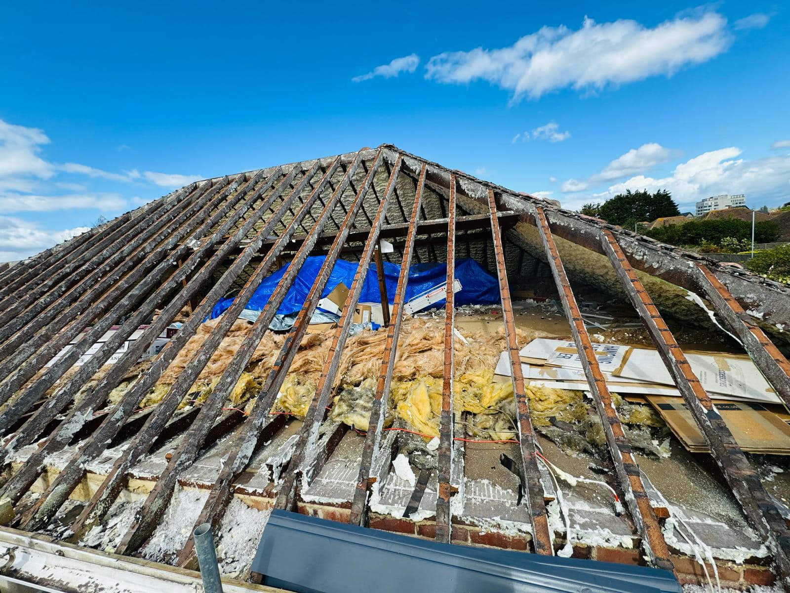 Professional roofers working on a property in London - KS Roof Master