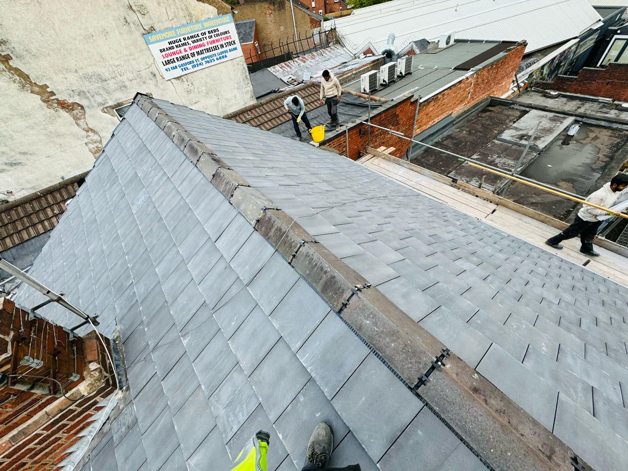Slate roof restoration in Greenwich