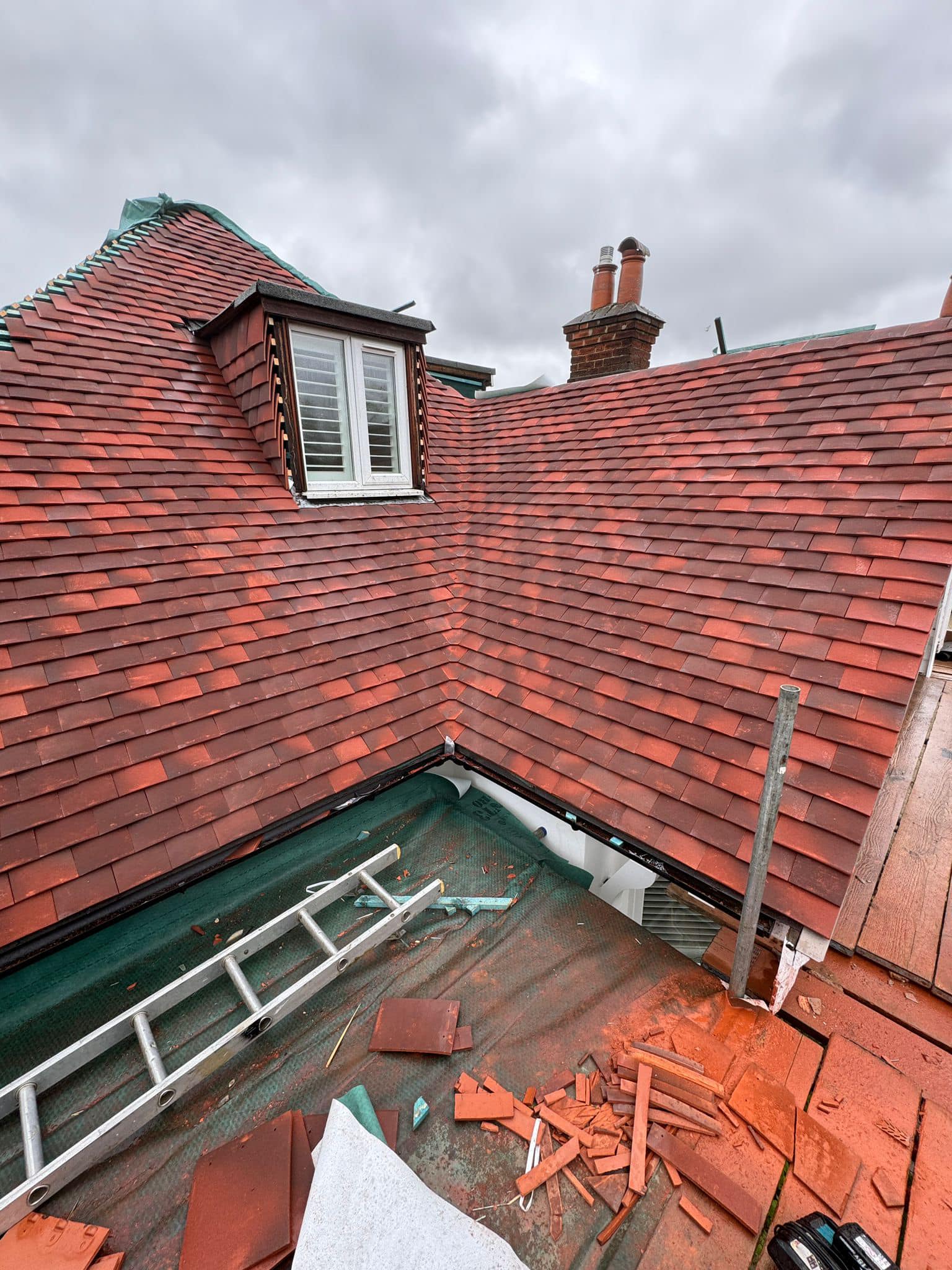 GRP fibreglass roof in Peckham