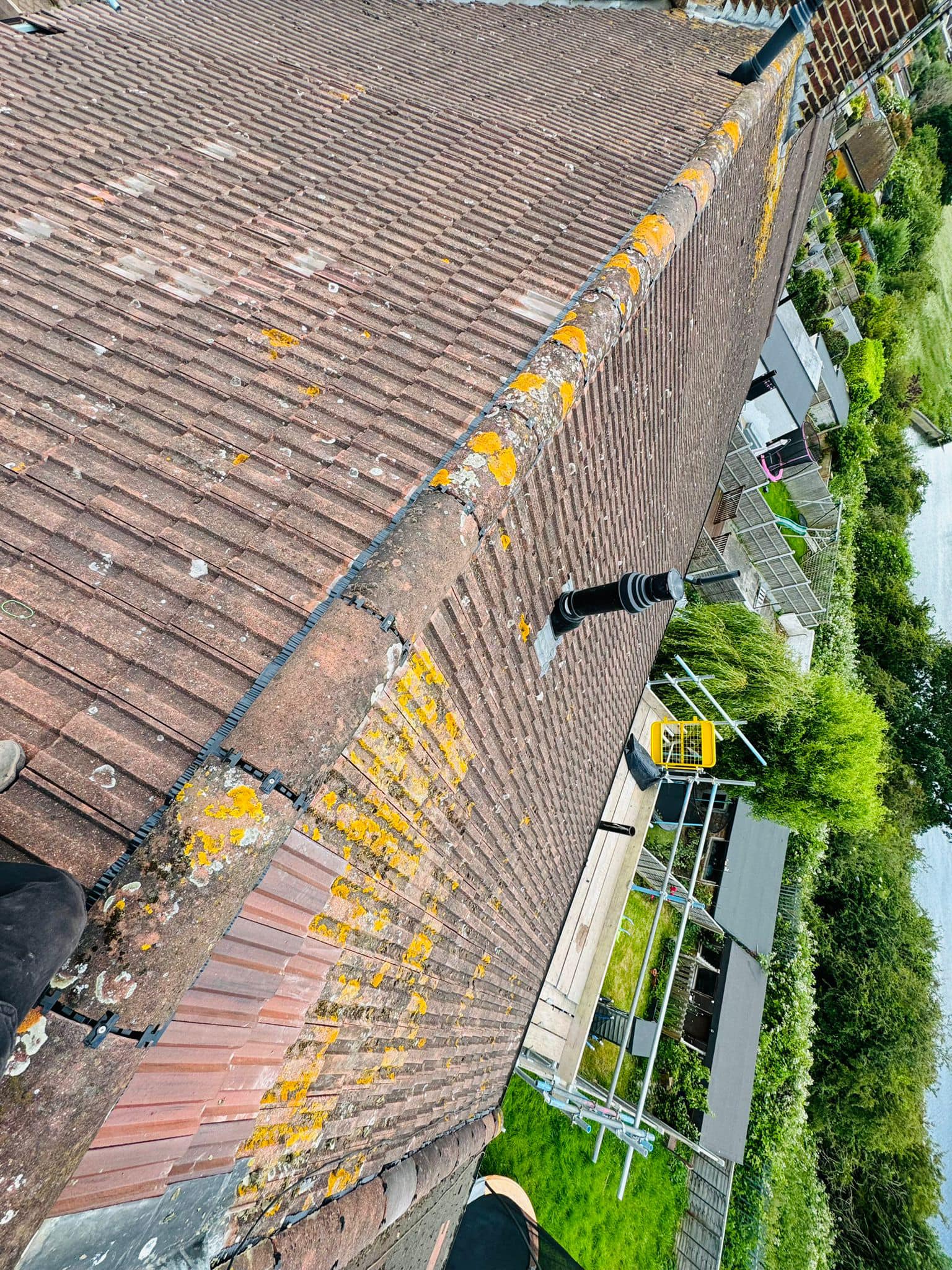 Professional roofers working on a property in London - KS Roof Master