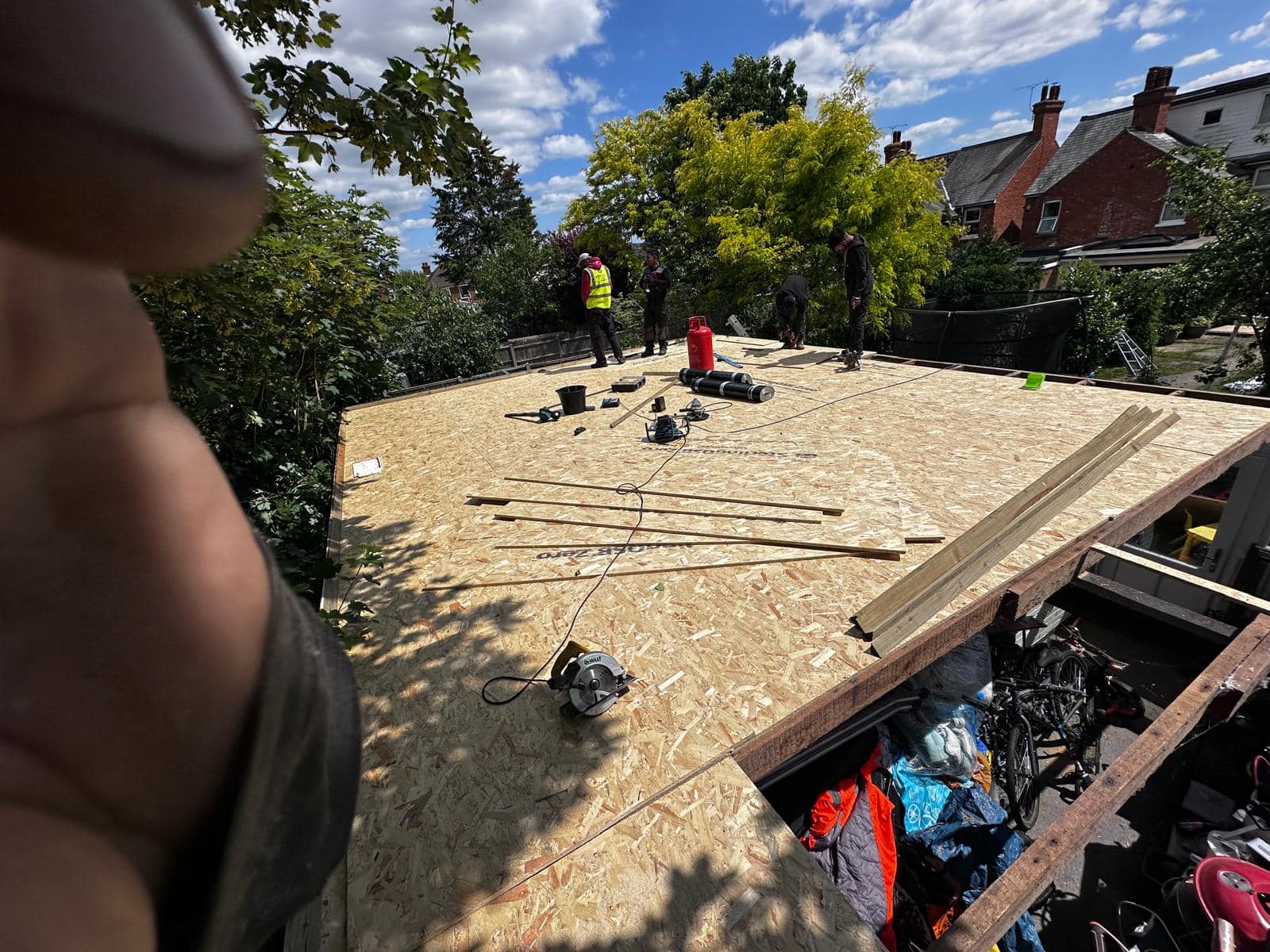 Professional roofers working on a property in London - KS Roof Master
