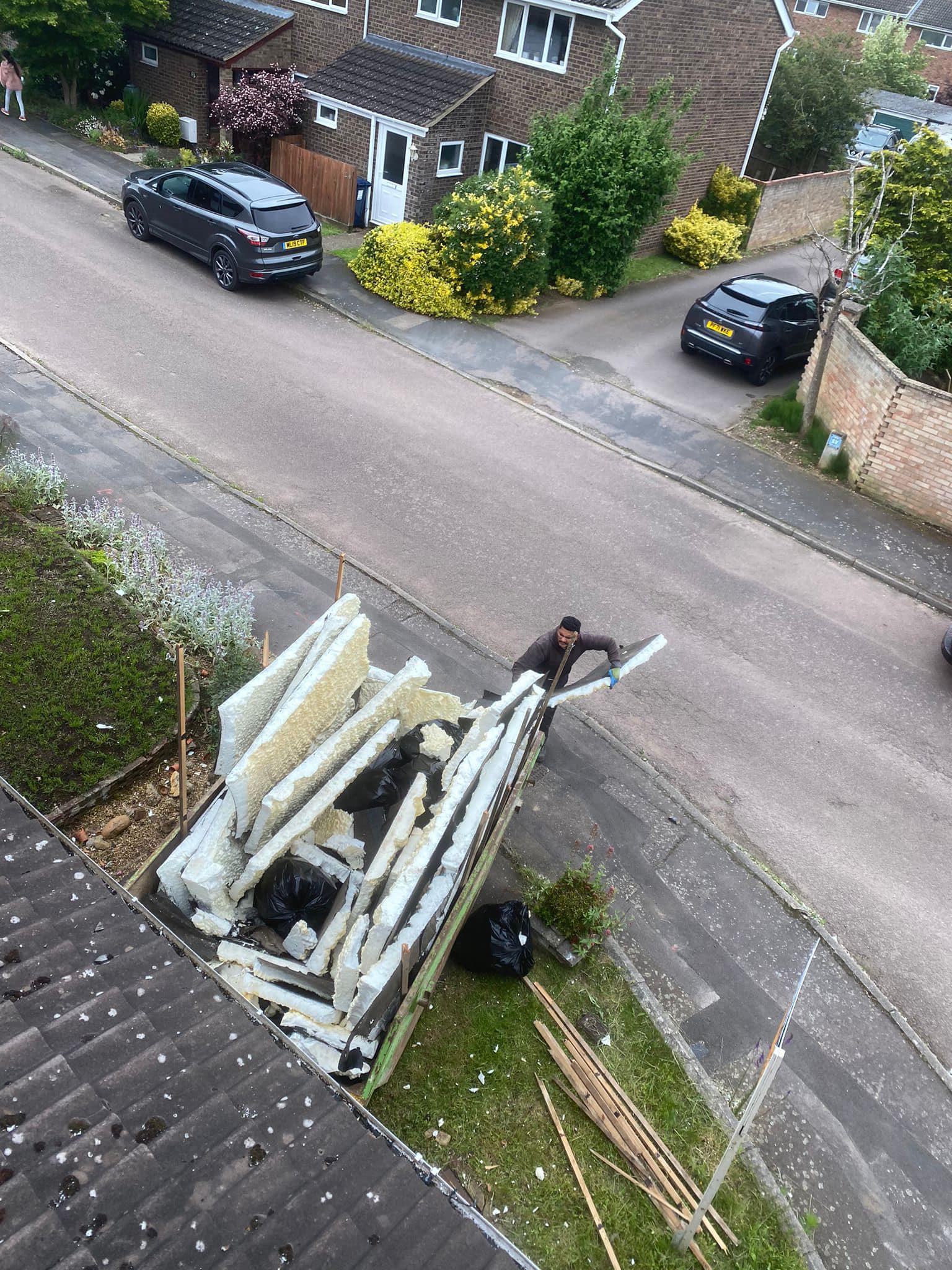 Professional roofers working on a property in London - KS Roof Master