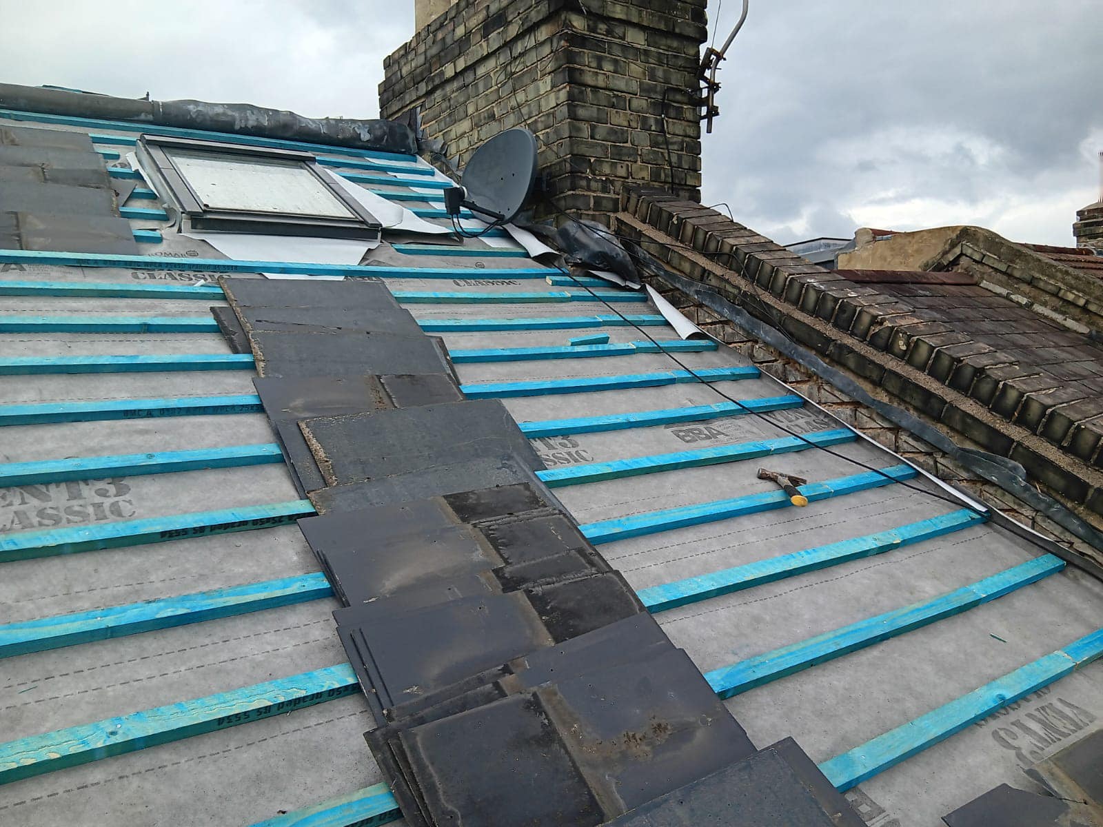 Commercial roof restoration in Canary Wharf