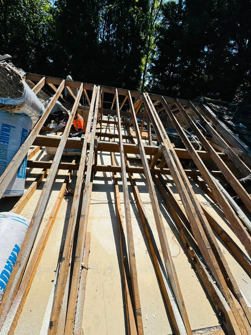 Professional roofers working on a property in London - KS Roof Master