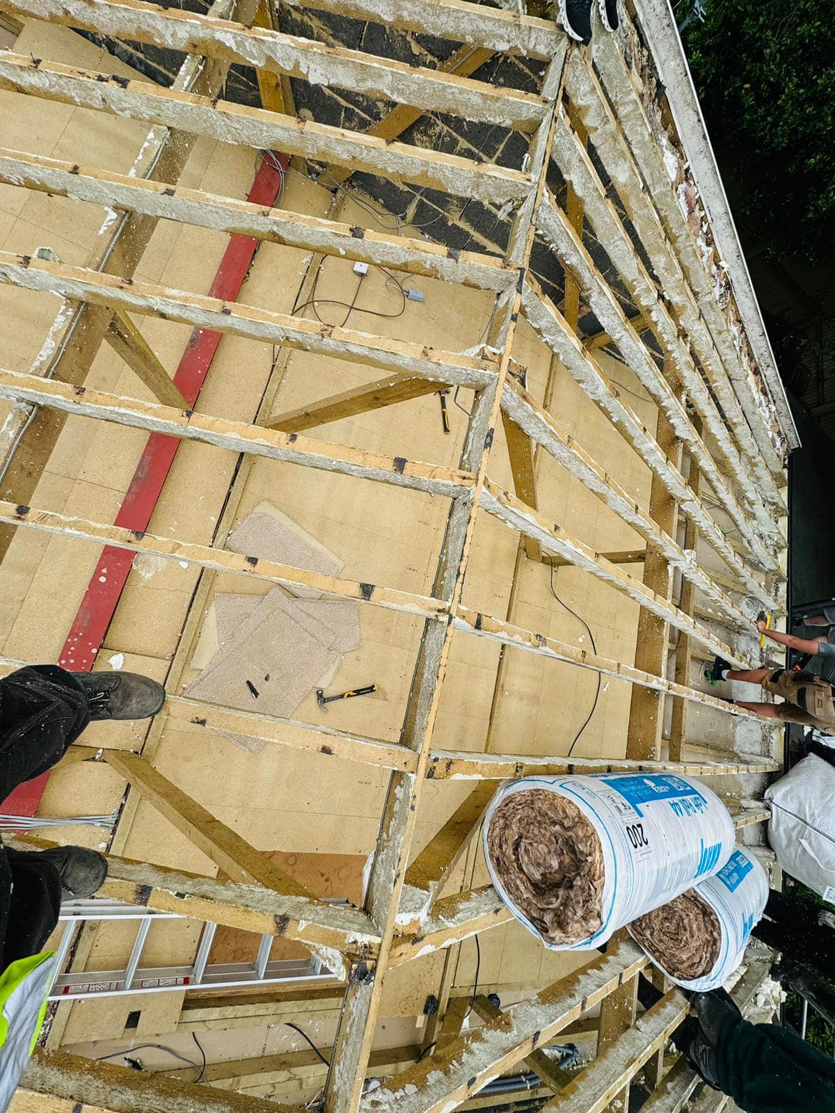 Professional roofers working on a property in London - KS Roof Master