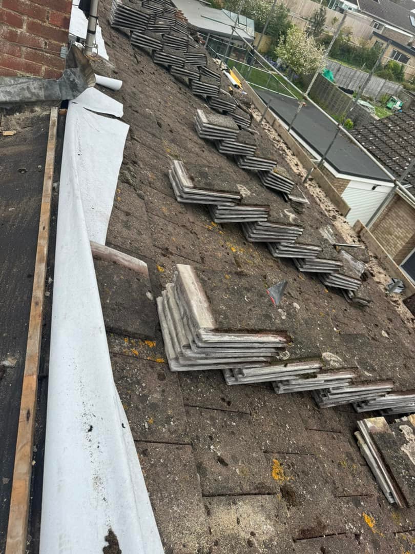 Professional roofers working on a property in London - KS Roof Master