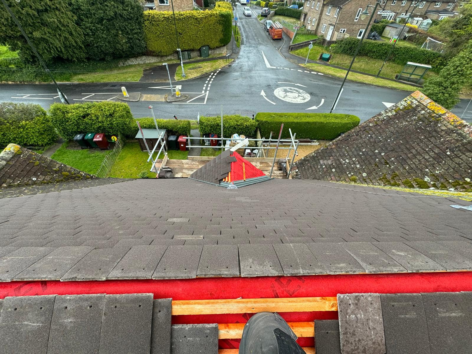 Professional roofers working on a property in London - KS Roof Master