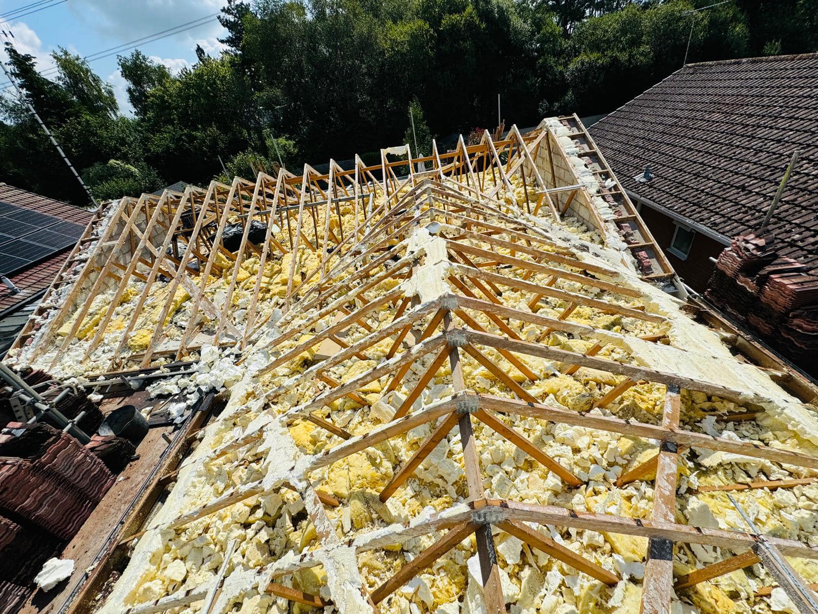Professional roofers working on a property in London - KS Roof Master
