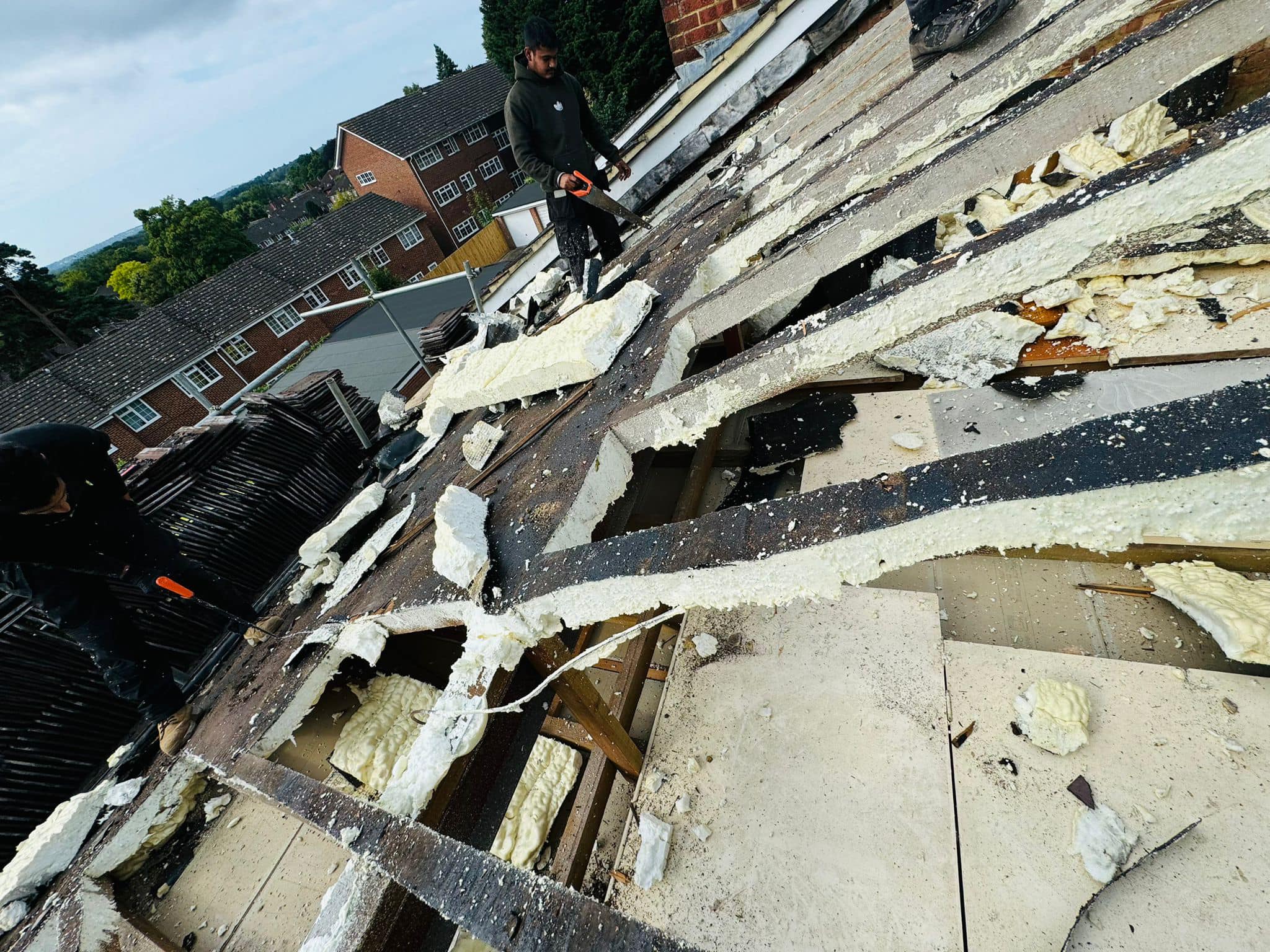 Storm damage repair in Battersea