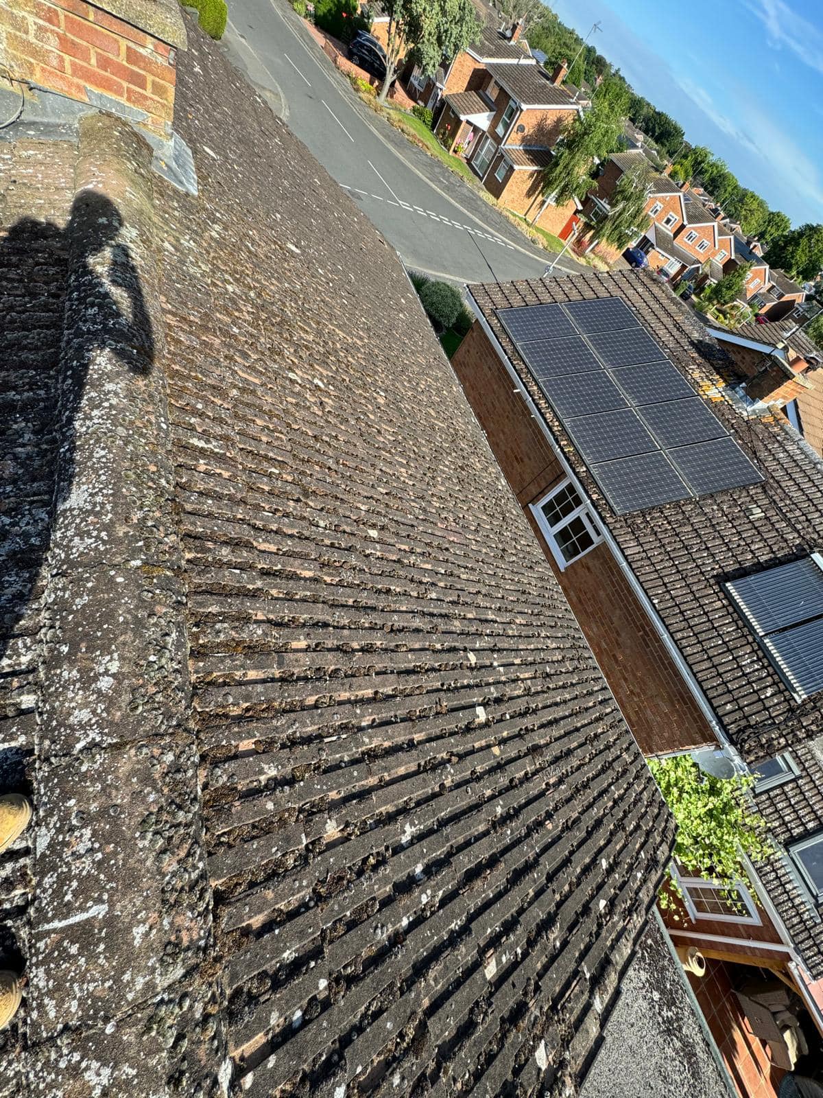 Professional roofers working on a property in London - KS Roof Master
