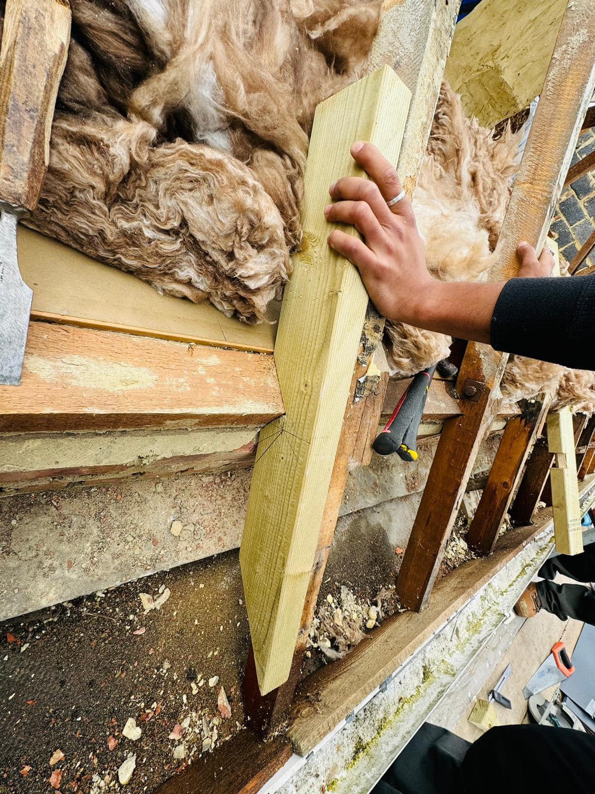 Professional roofers working on a property in London - KS Roof Master